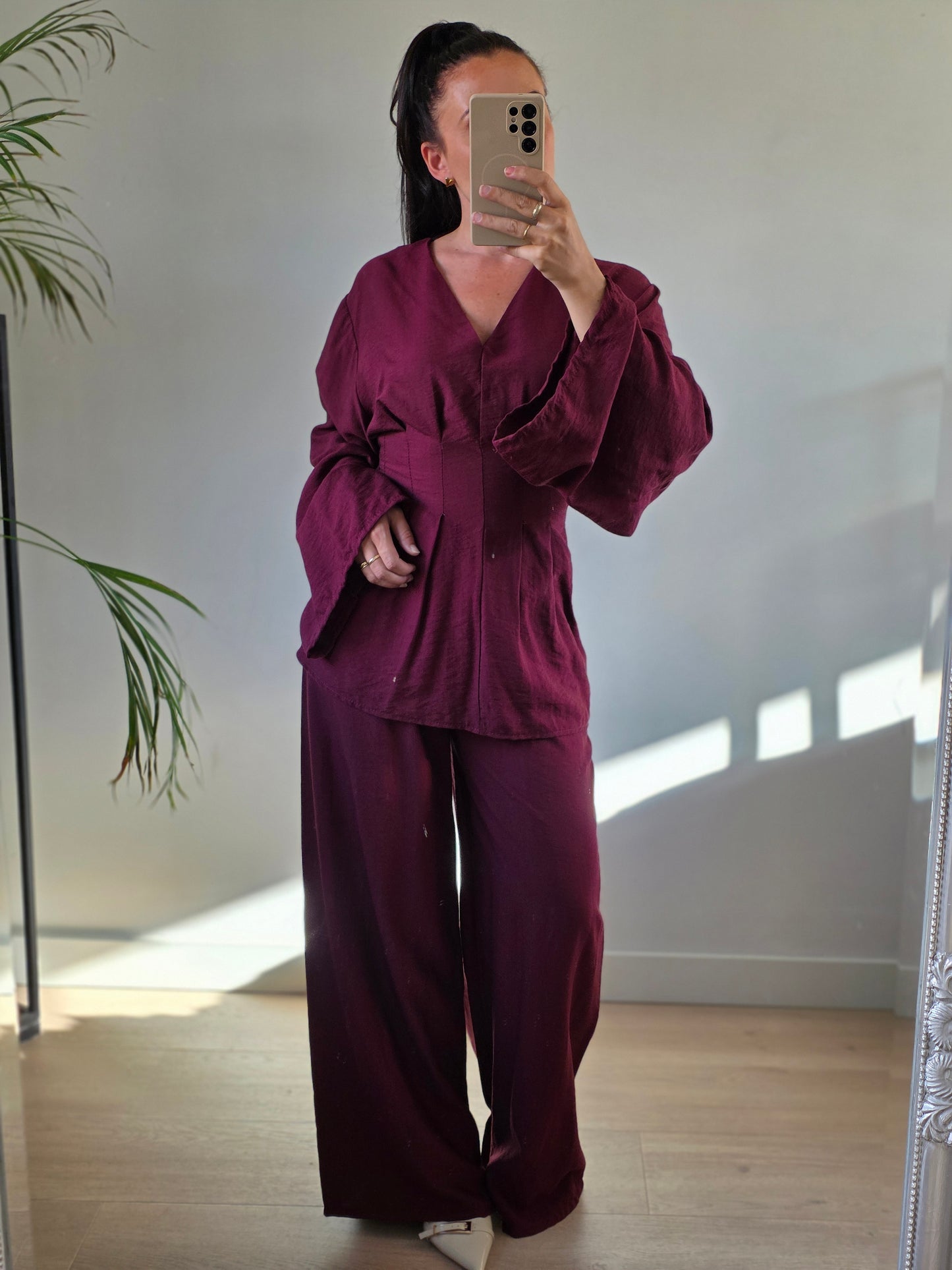Maya 2-piece set bordeaux