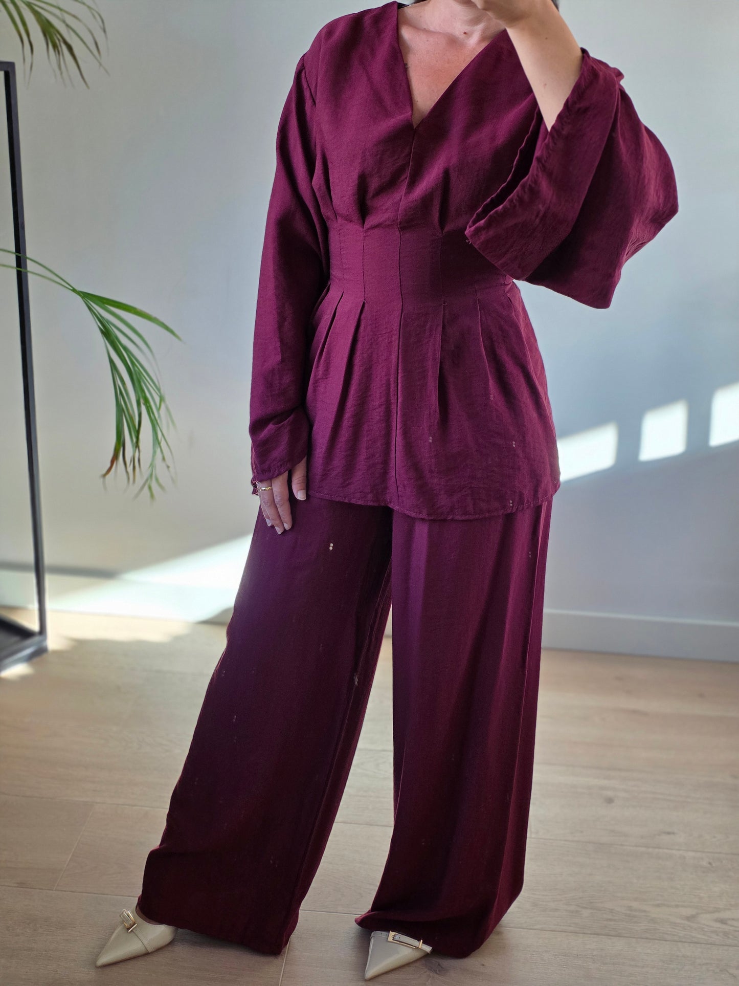 Maya 2-piece set bordeaux