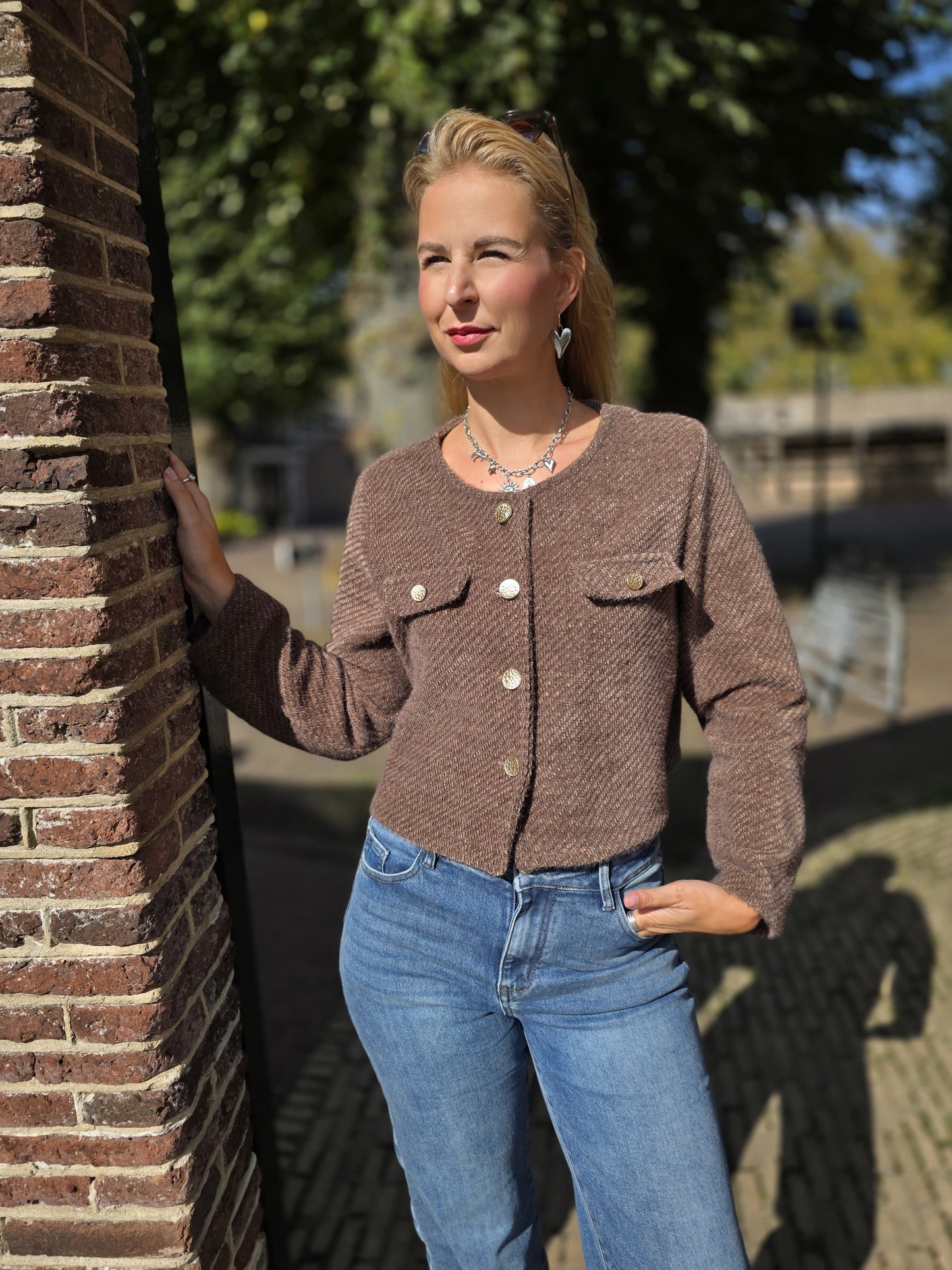 Maya vest bruin