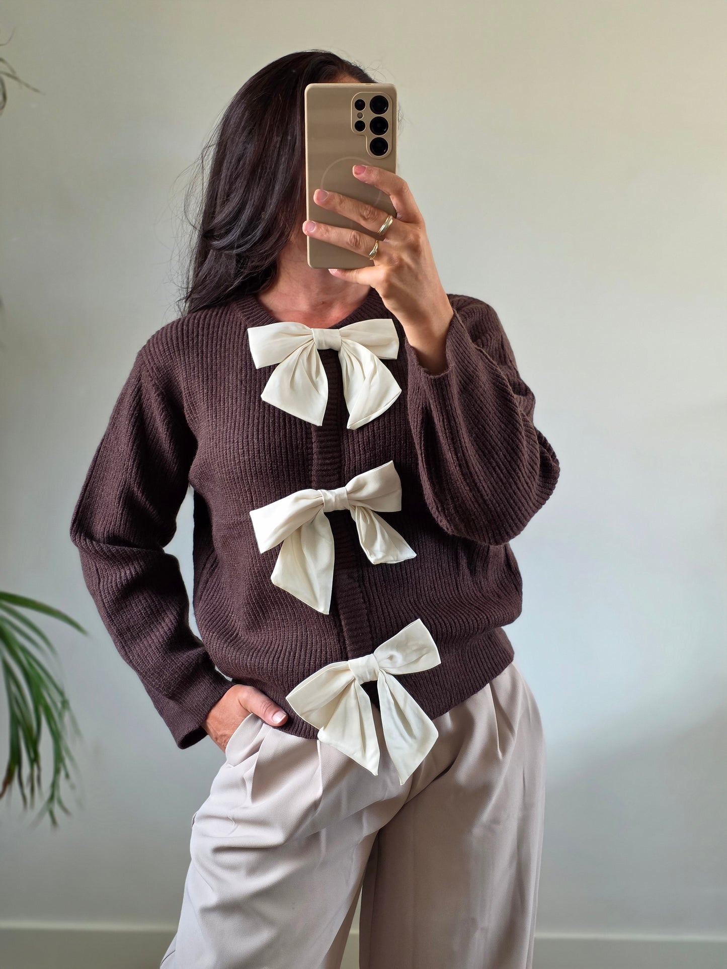 Girly bow cardigan