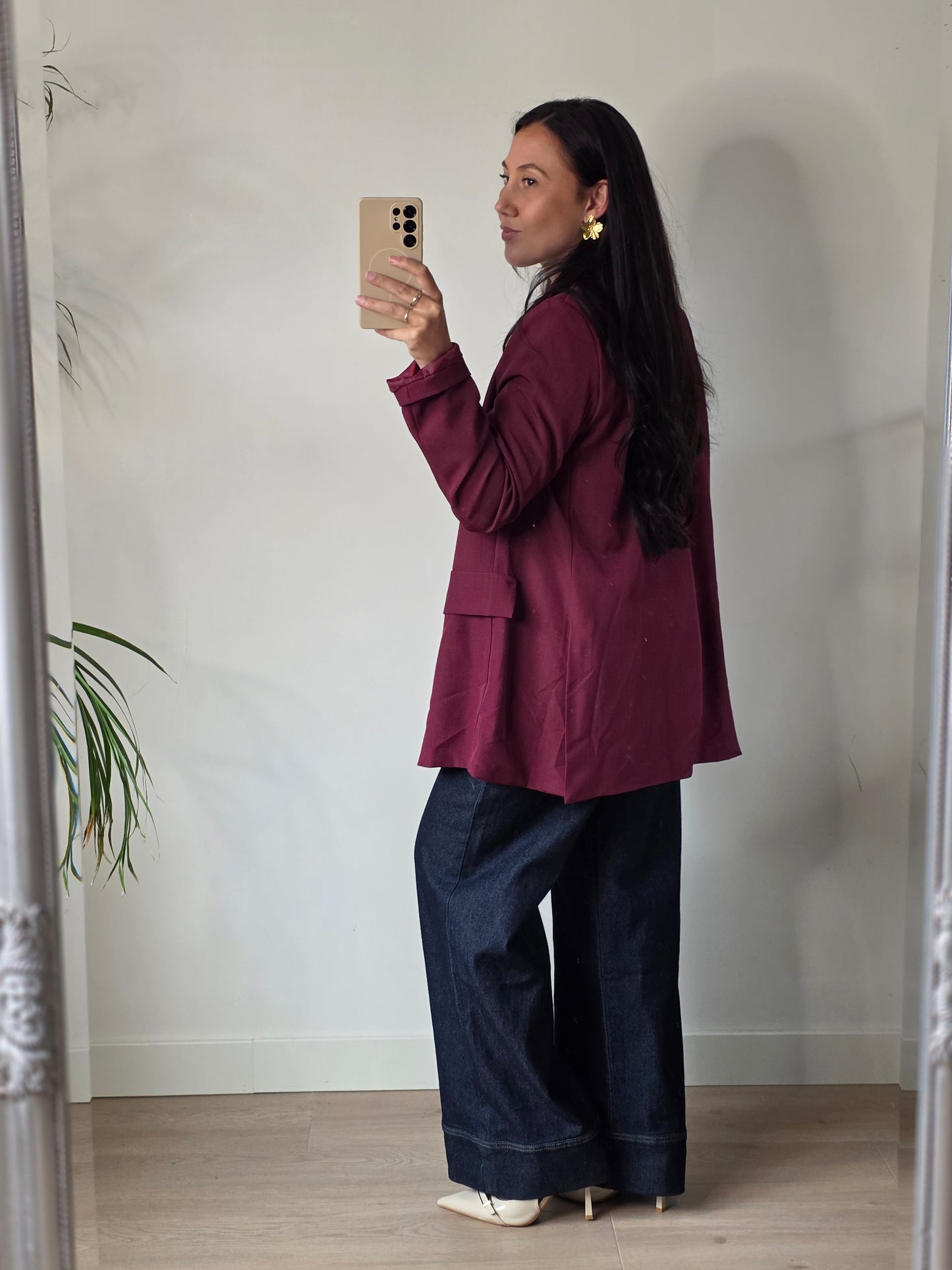 Blazer Loes bordeaux rood