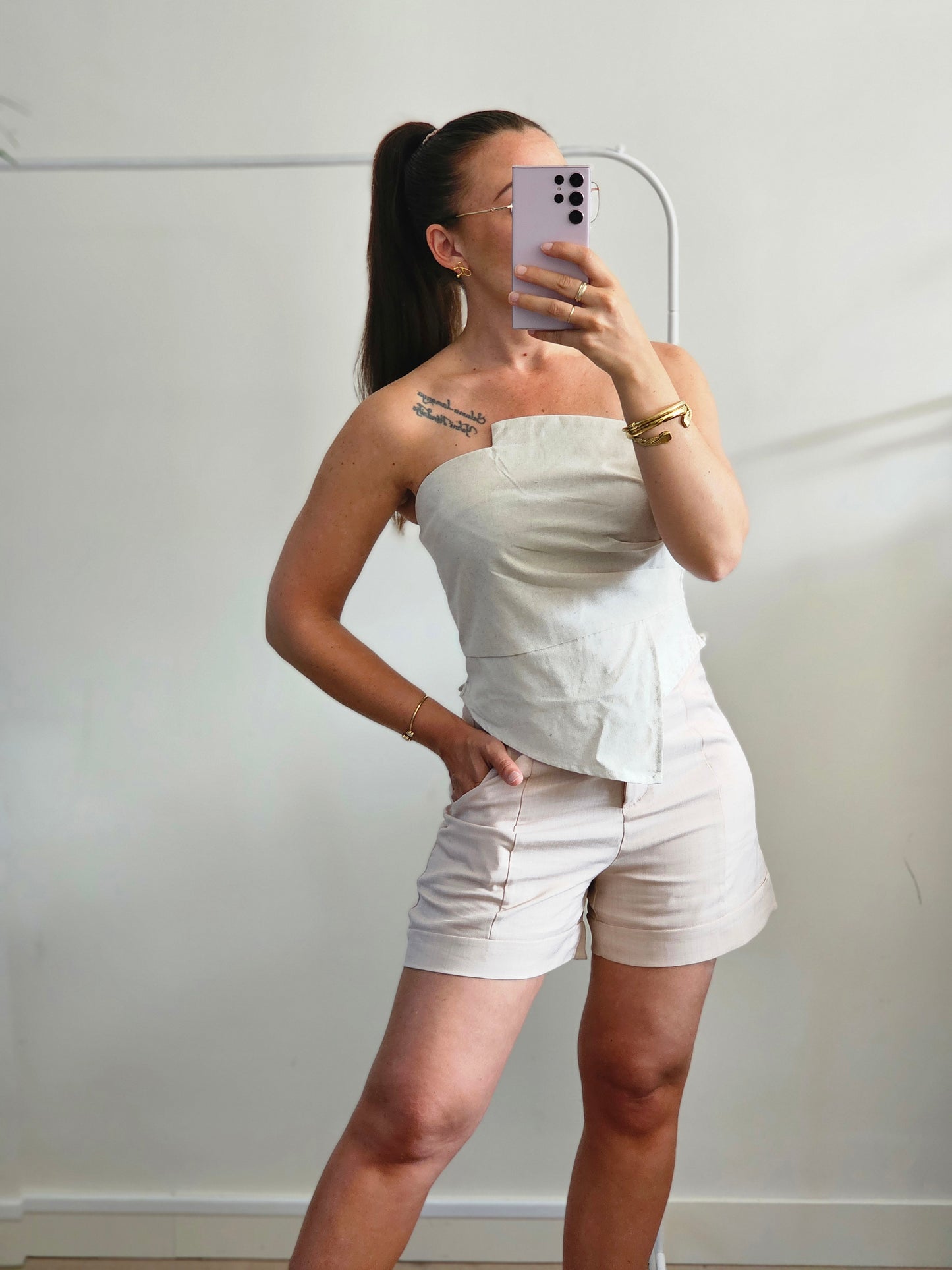 basic short Alara roze