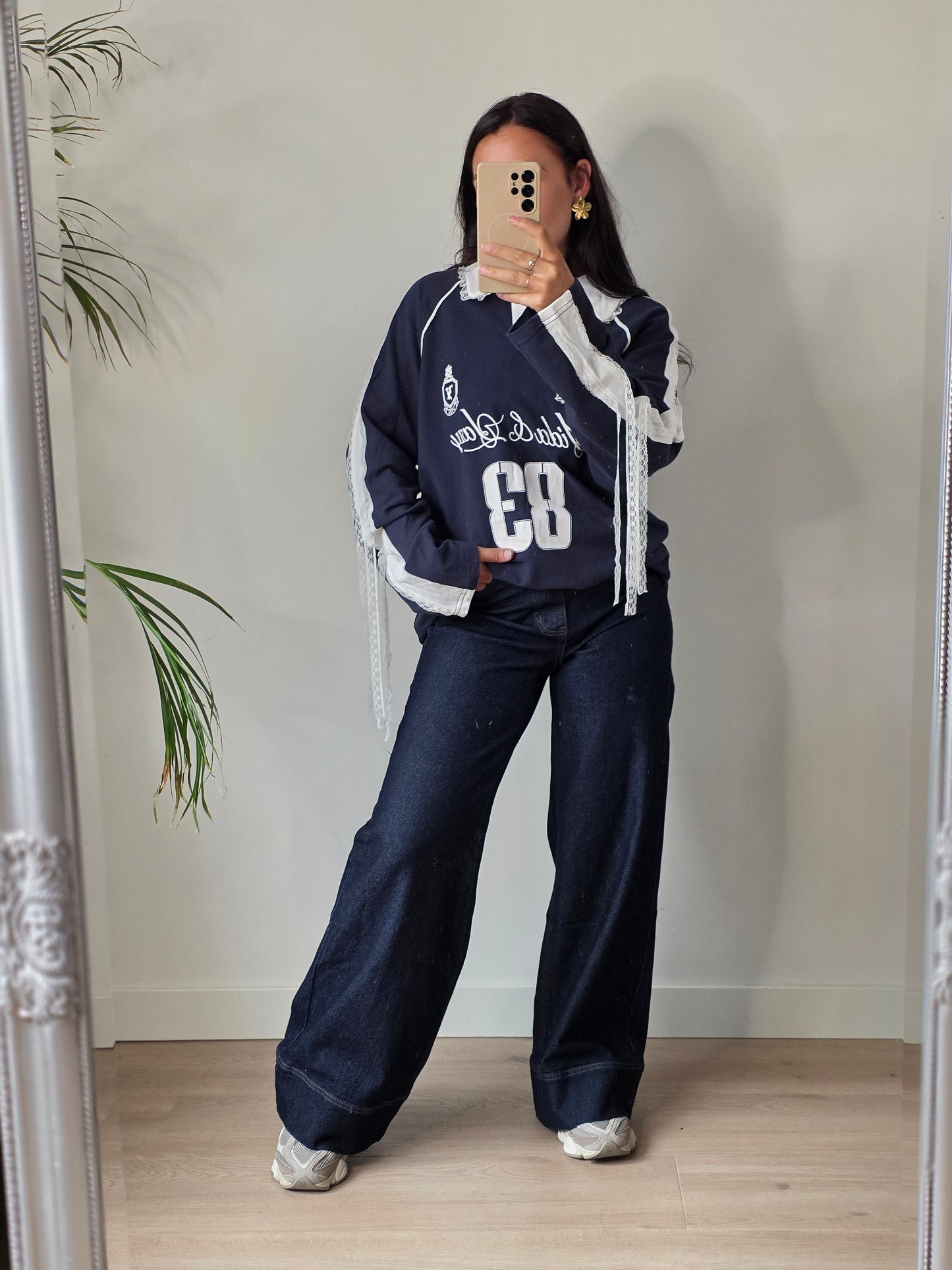 Gina top navy blue