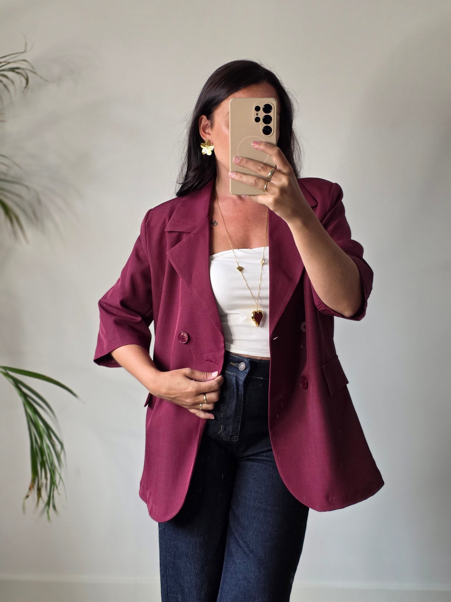 Blazer Mandy bordeaux rood