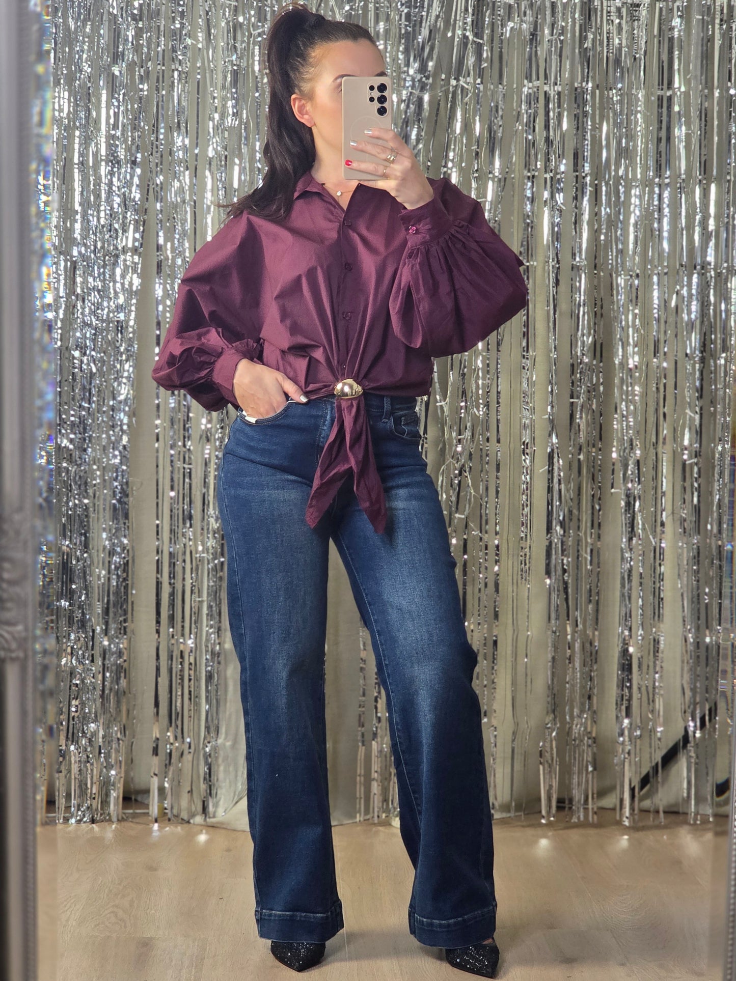 Sierra blouse bordeaux rood
