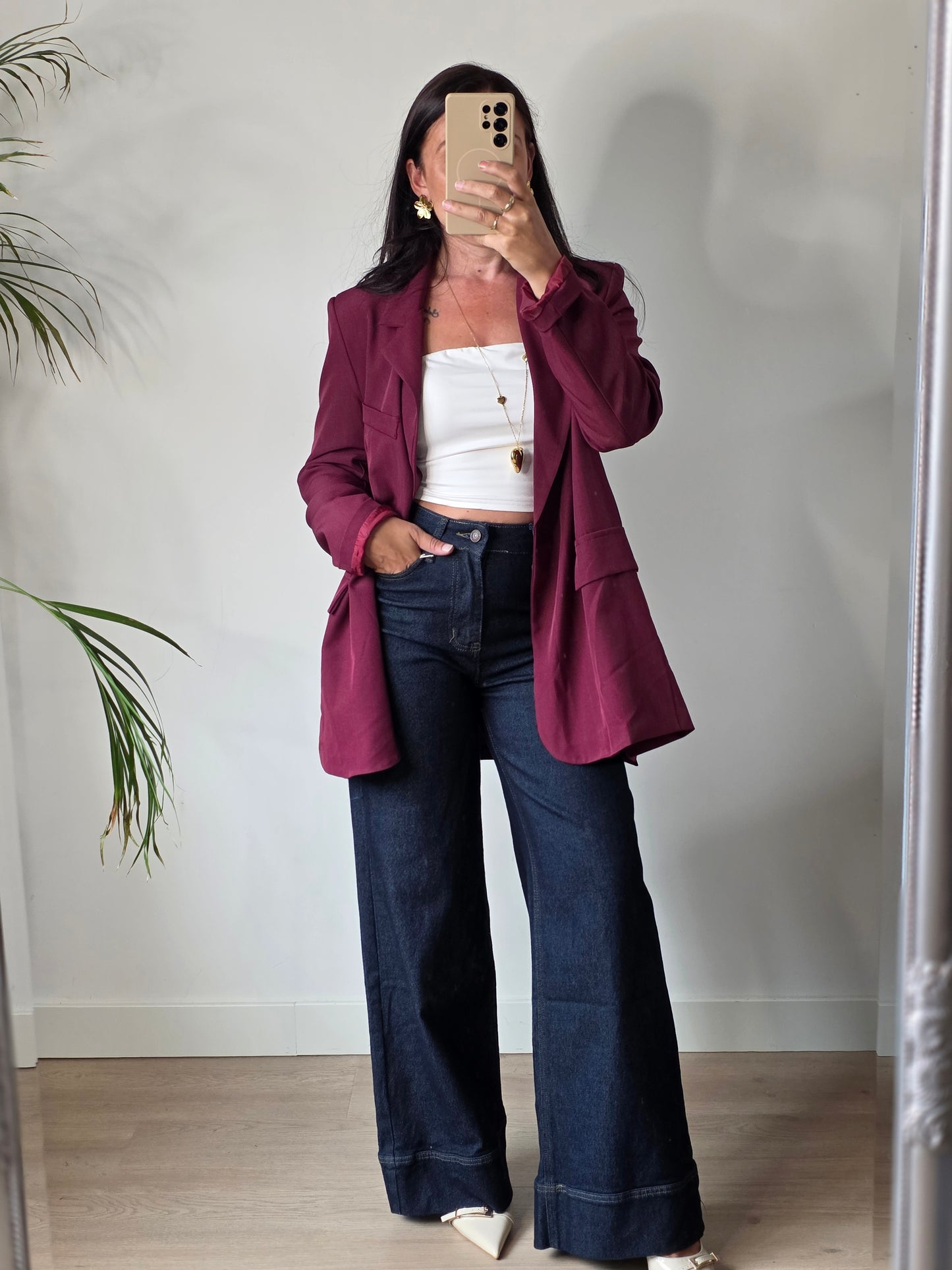 Blazer Loes bordeaux rood