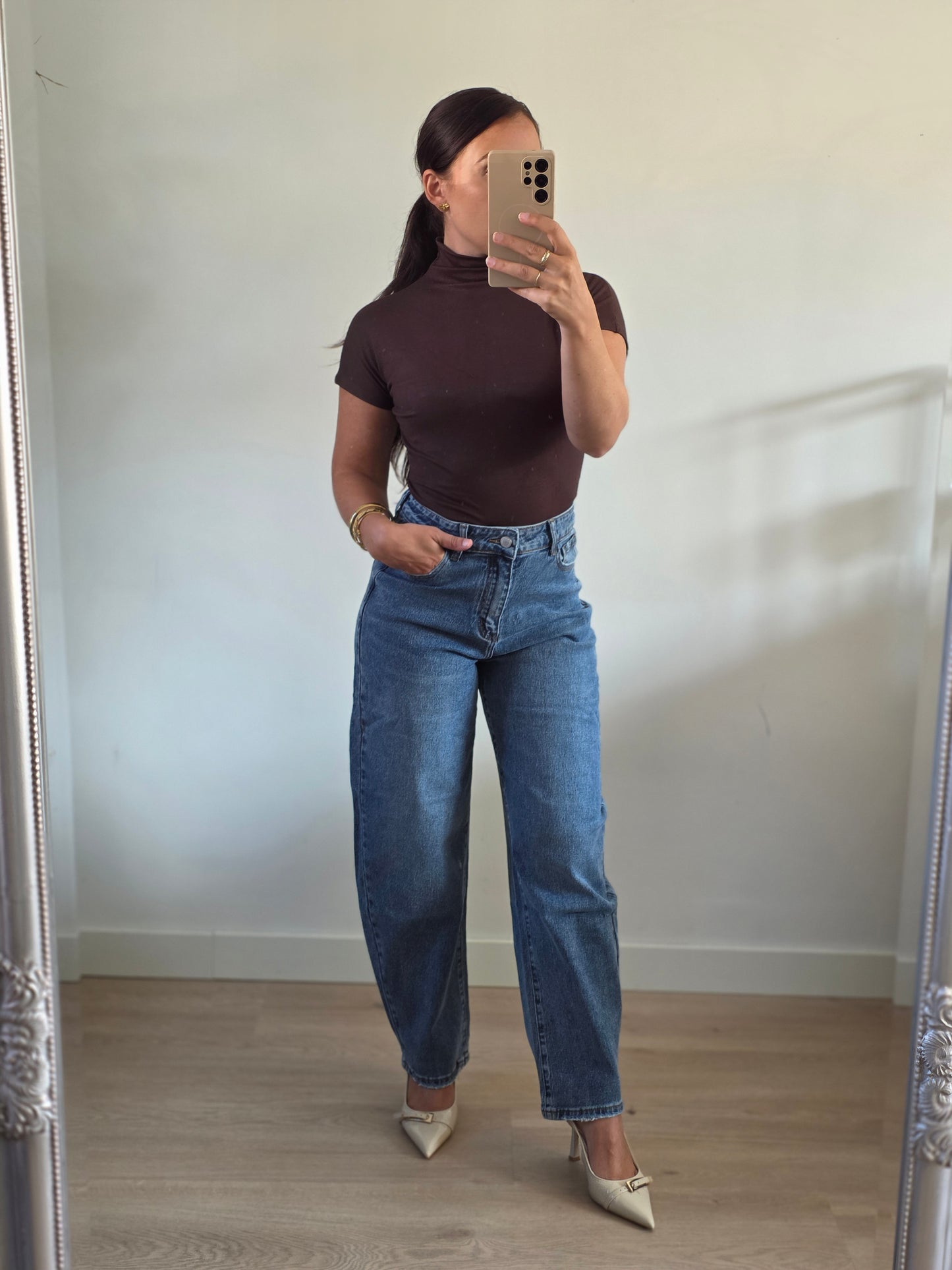 Basic turtle neck brown