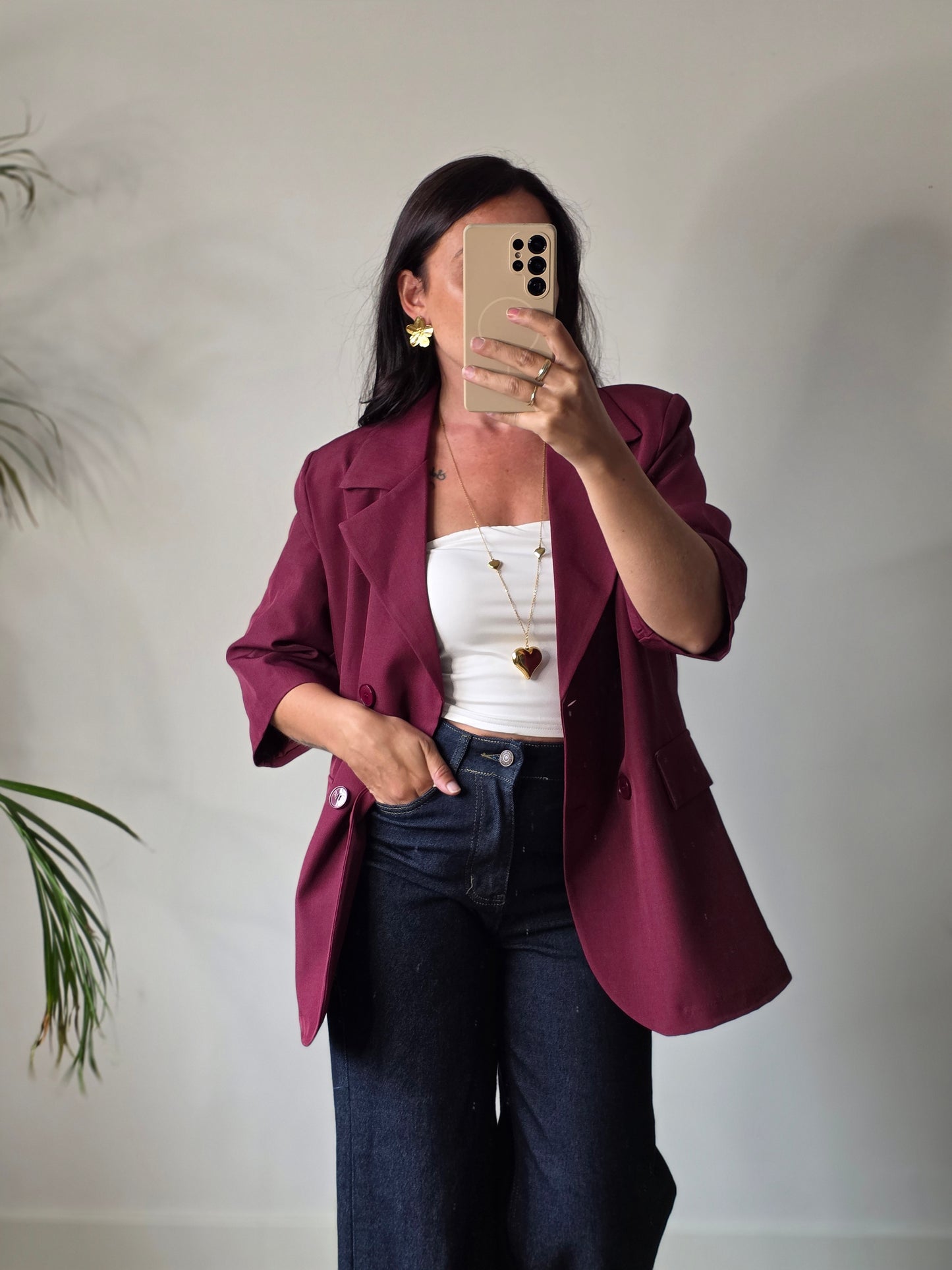 Blazer Mandy bordeaux rood
