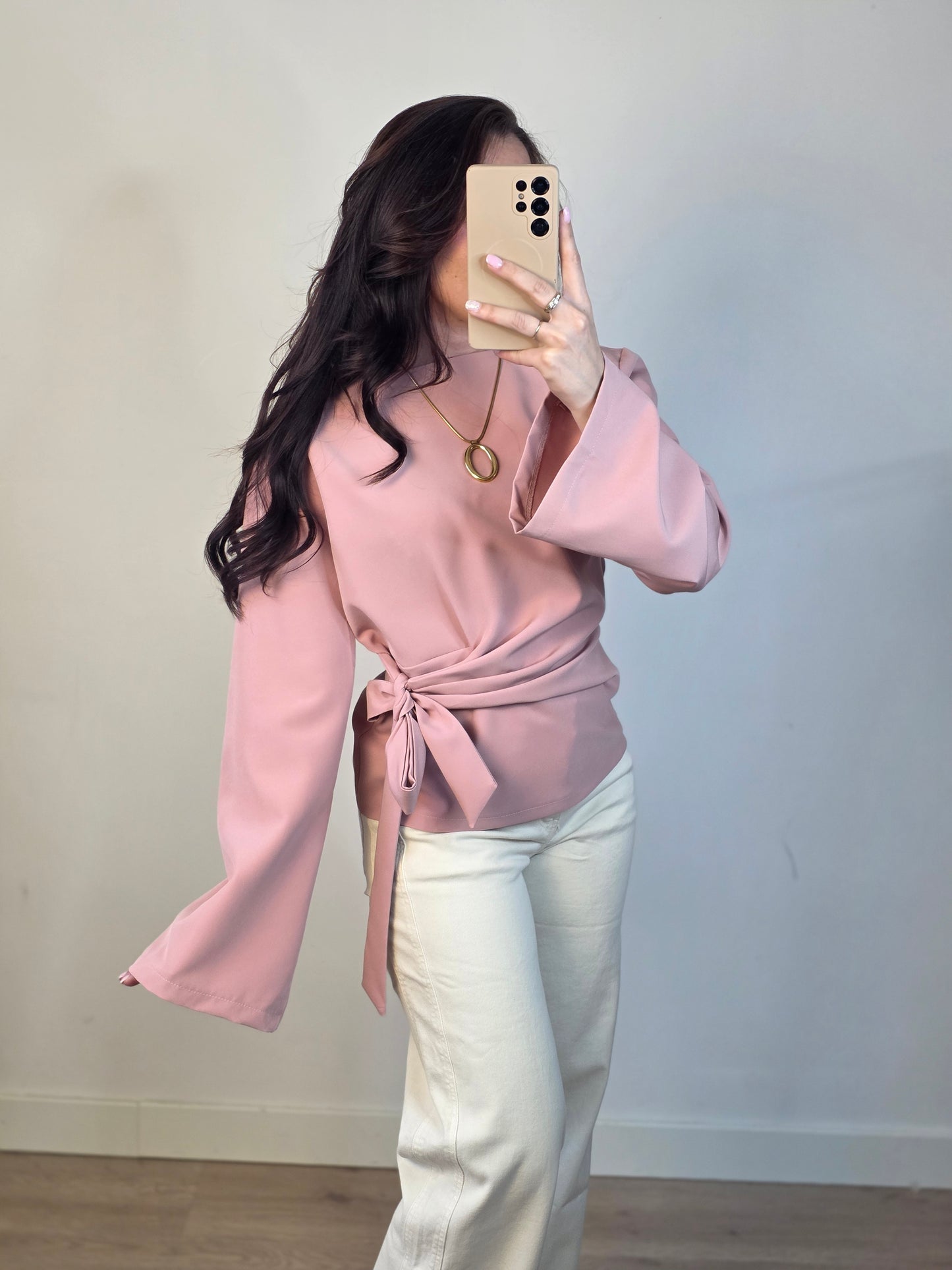 Loena strik top roze