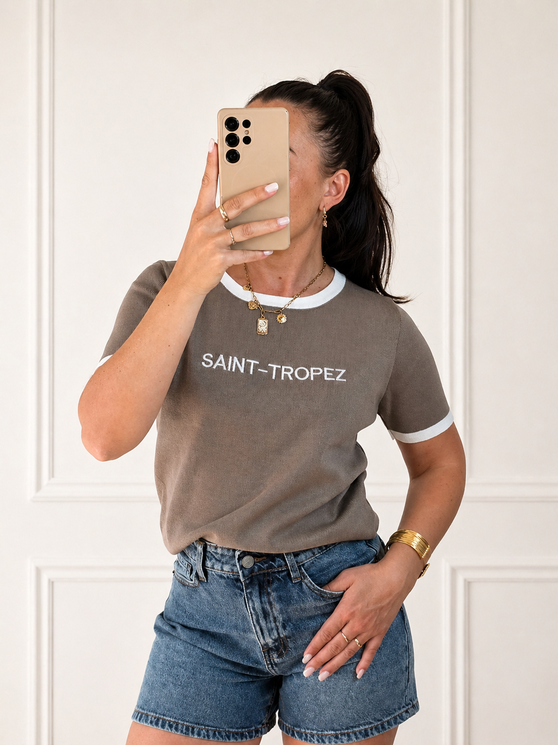 Saint-tropez top taupe