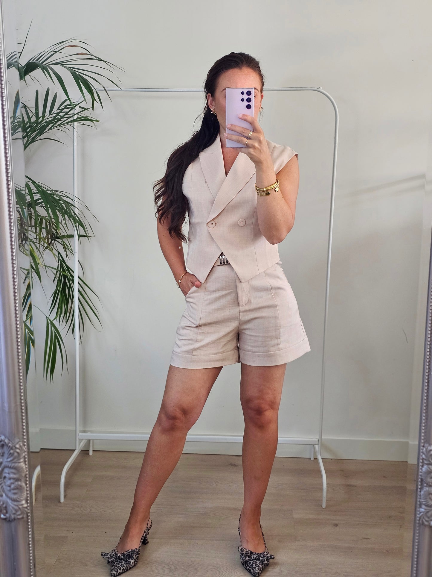 basic gilet Alara roze