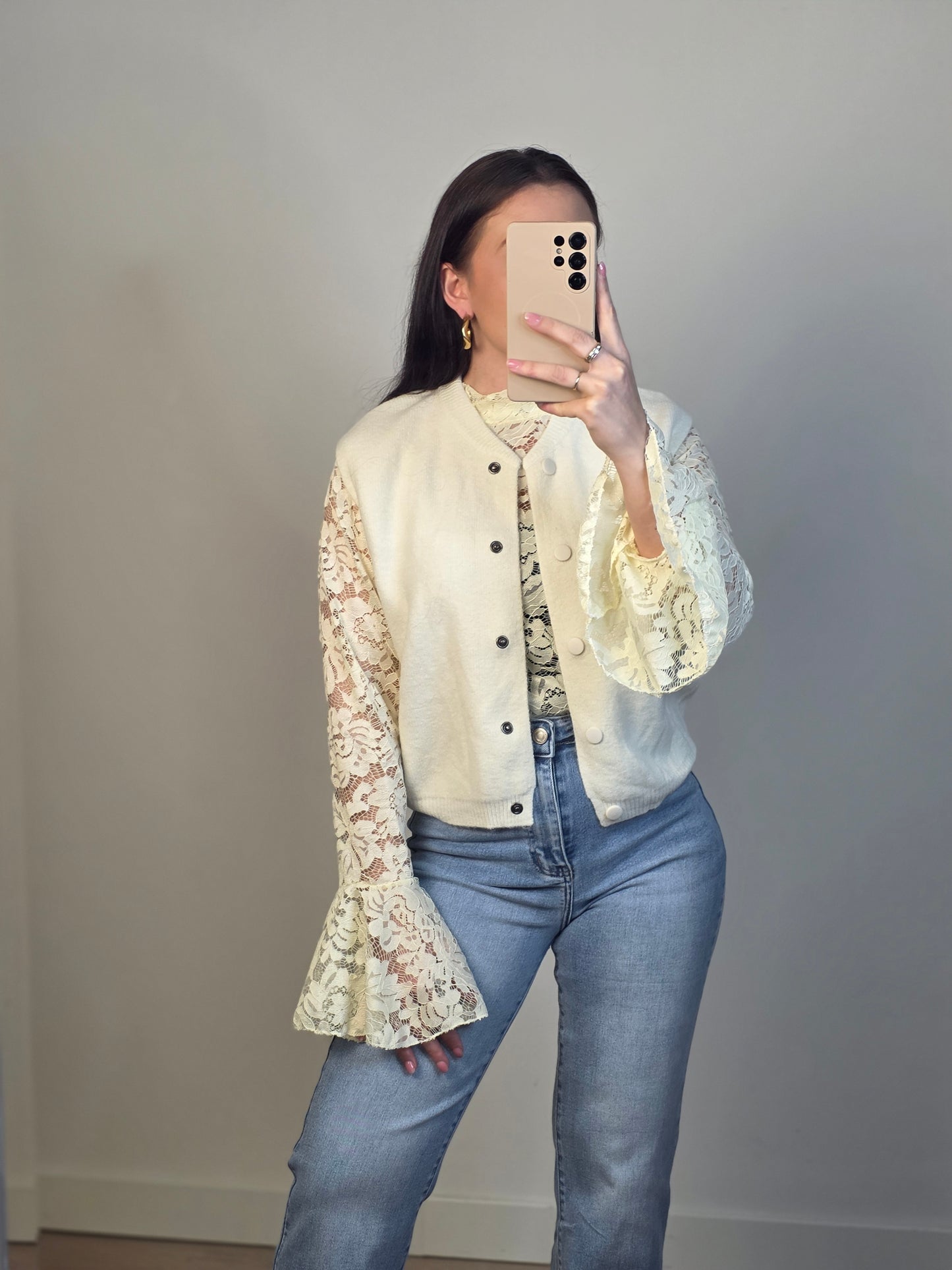 Kanten flair top yellow