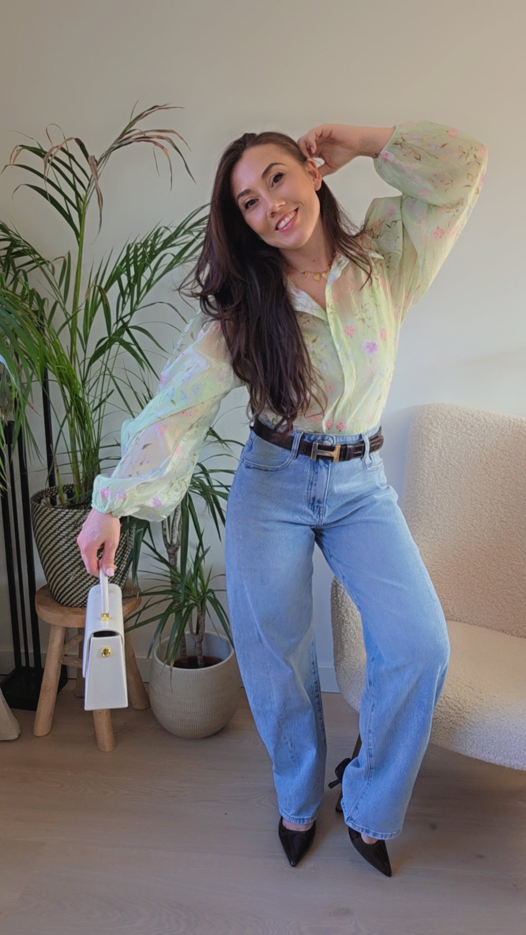 Barrel jeans light blue