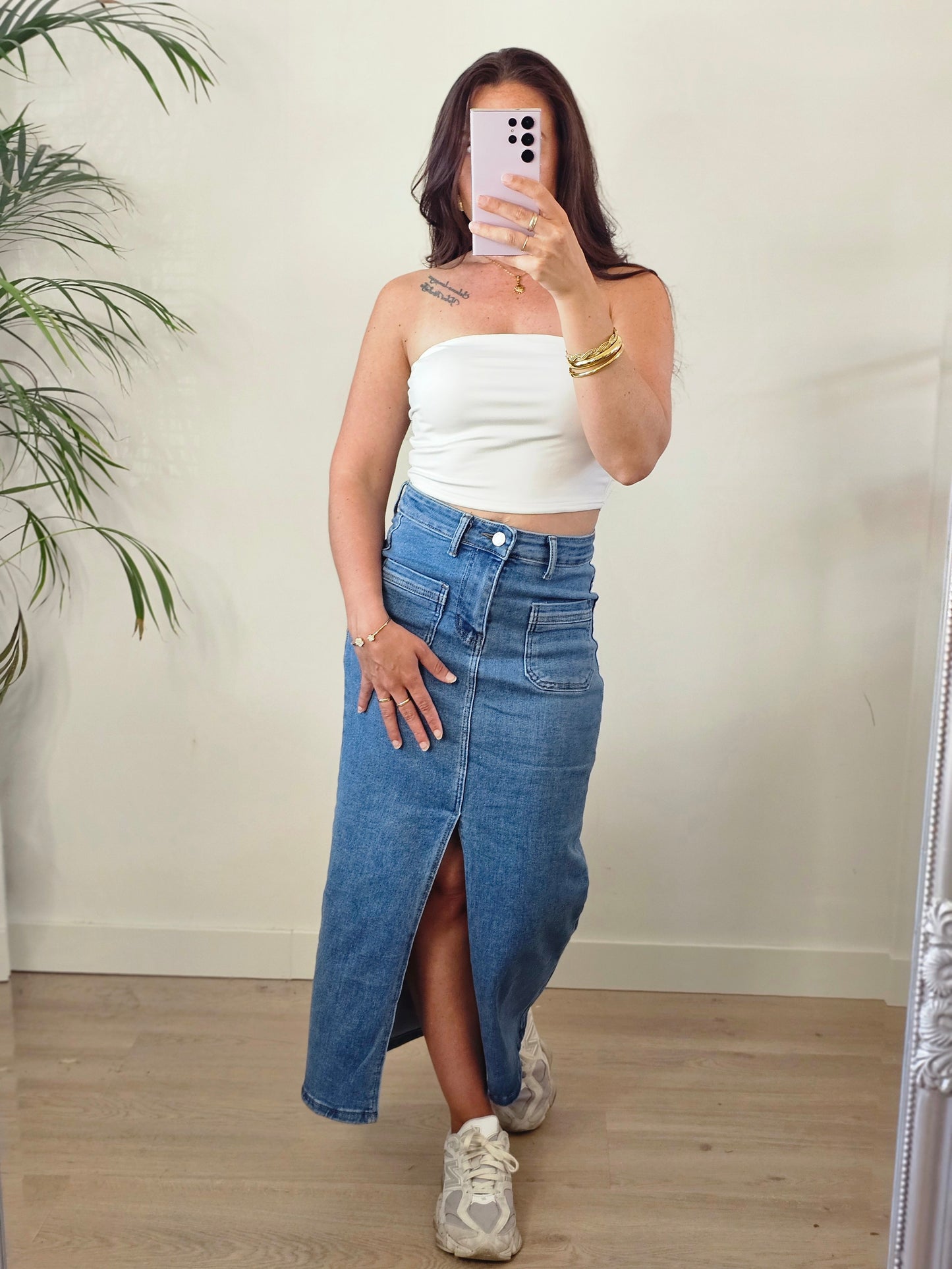Bandeau top wit