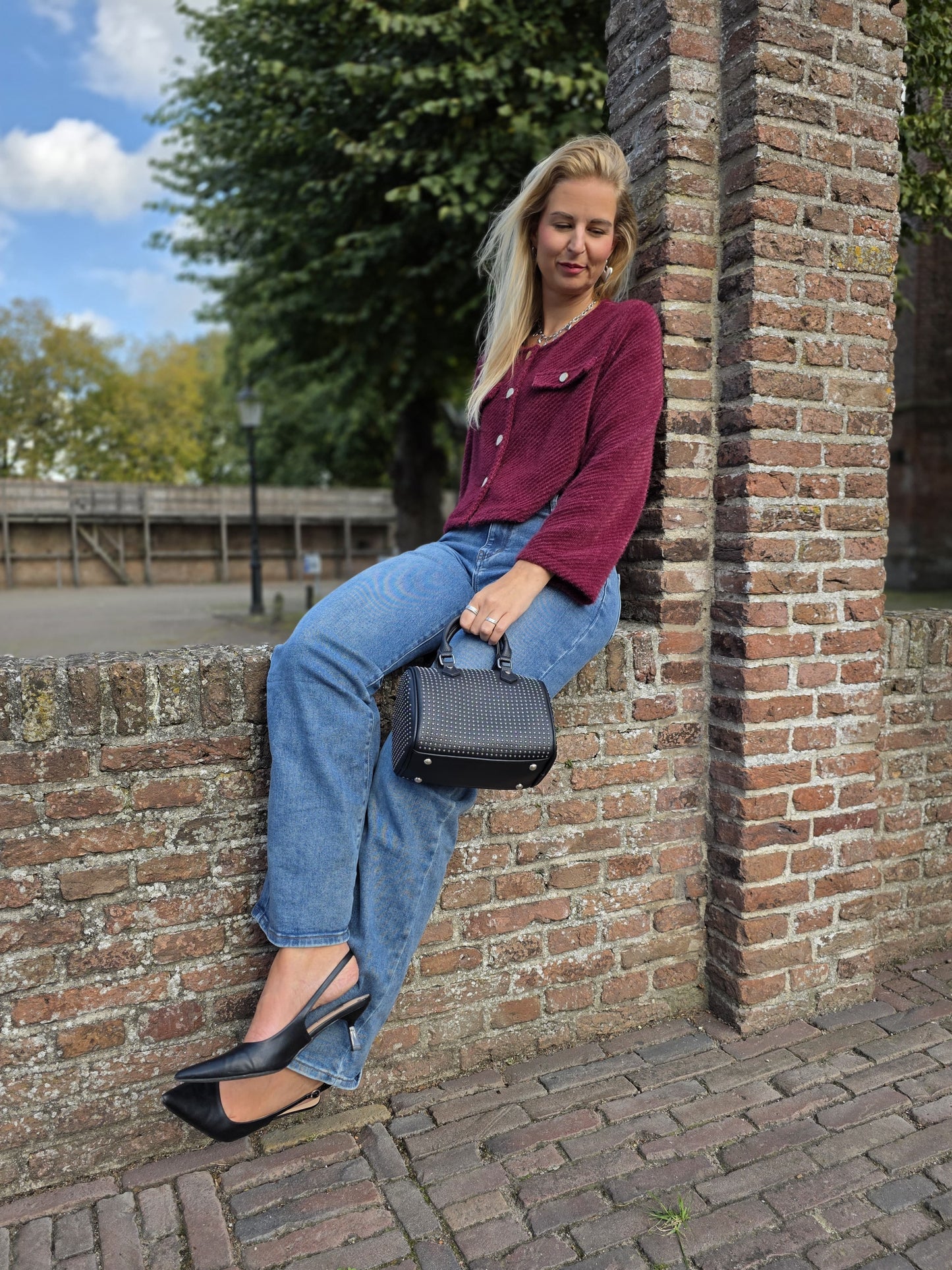 Maya vest bordeaux rood