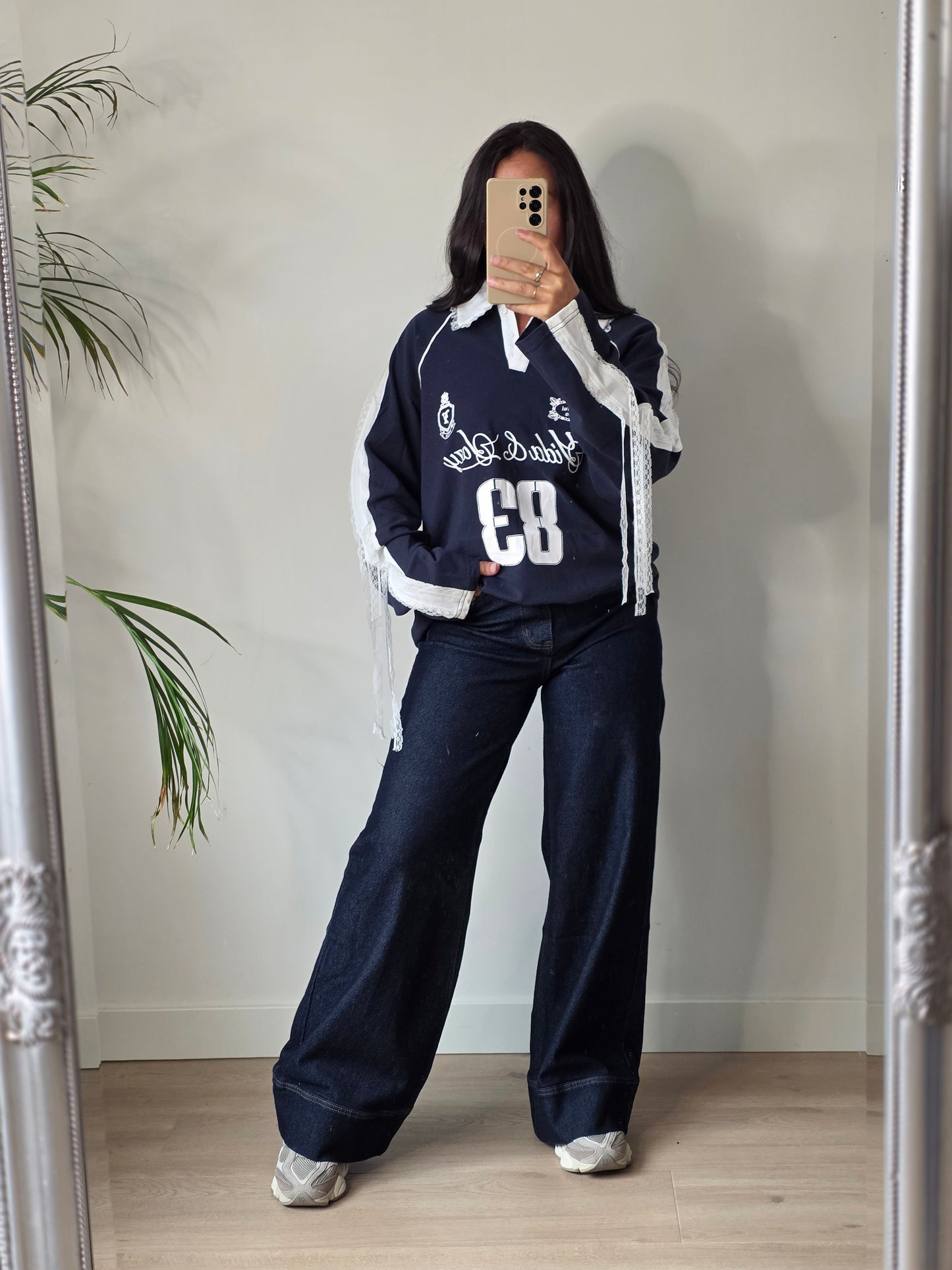 Gina top navy blue