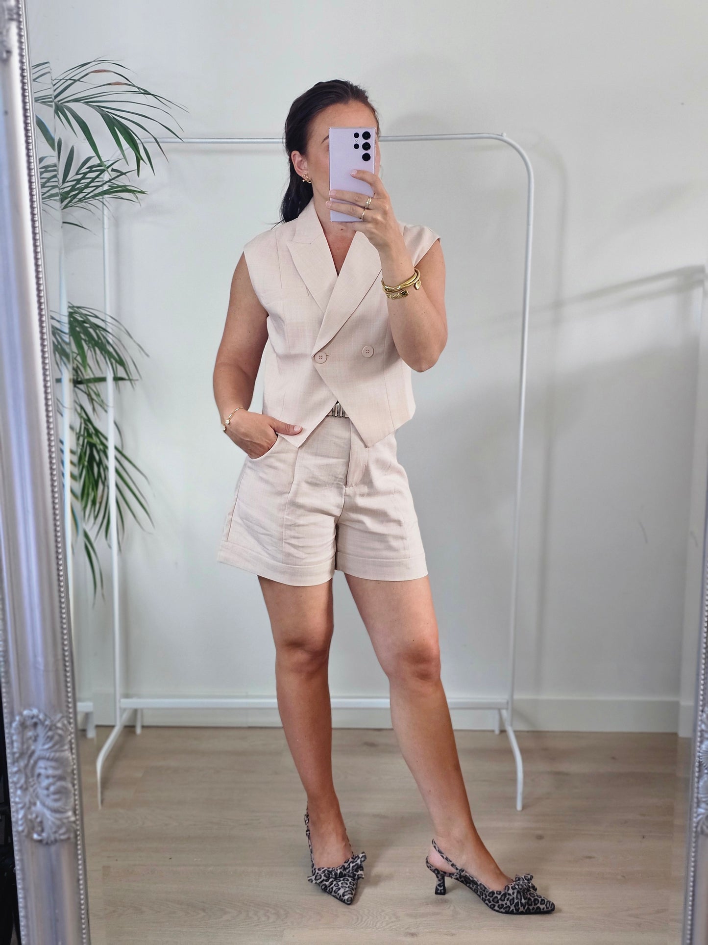 basic gilet Alara roze