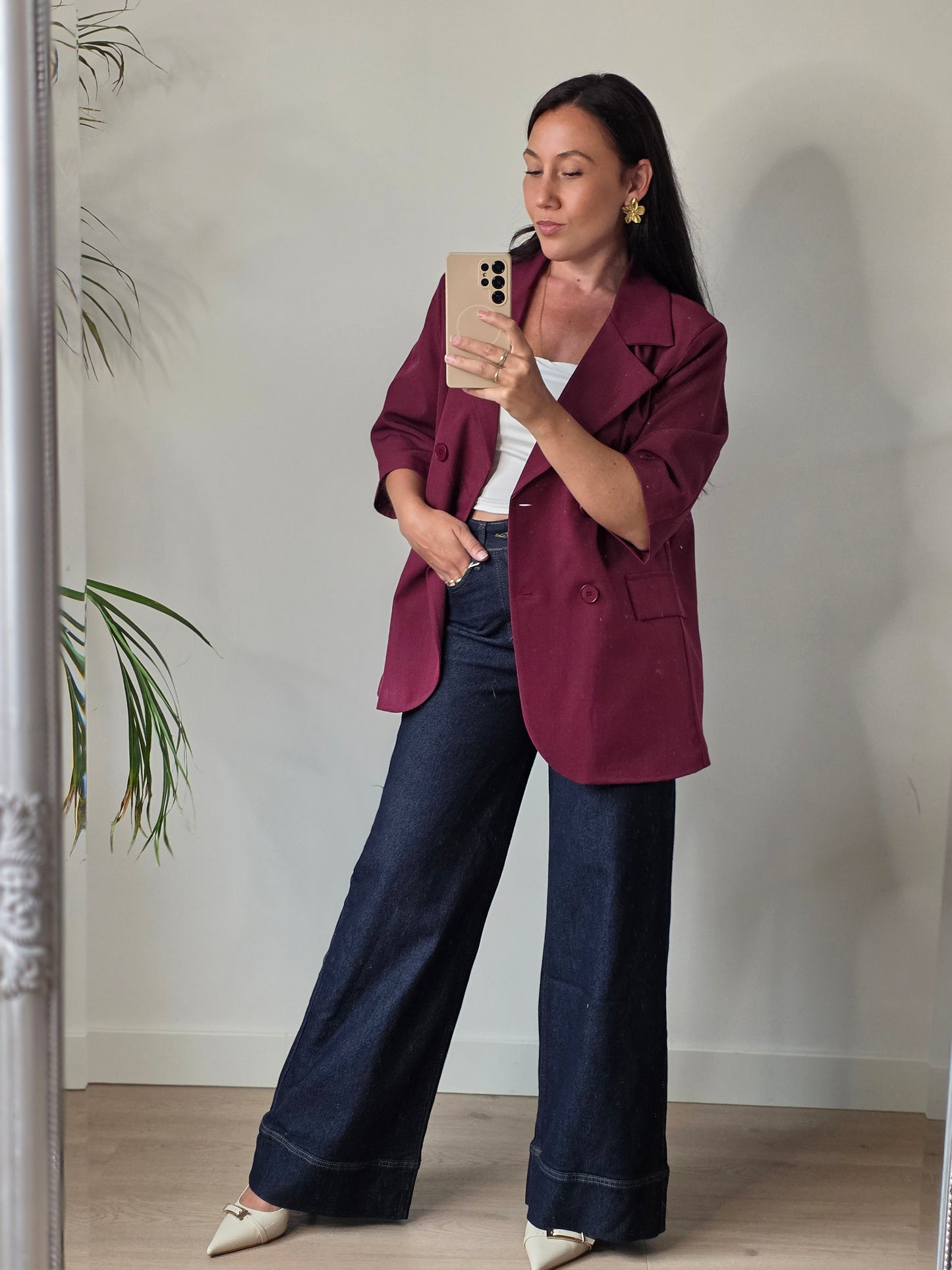 Blazer Mandy bordeaux rood