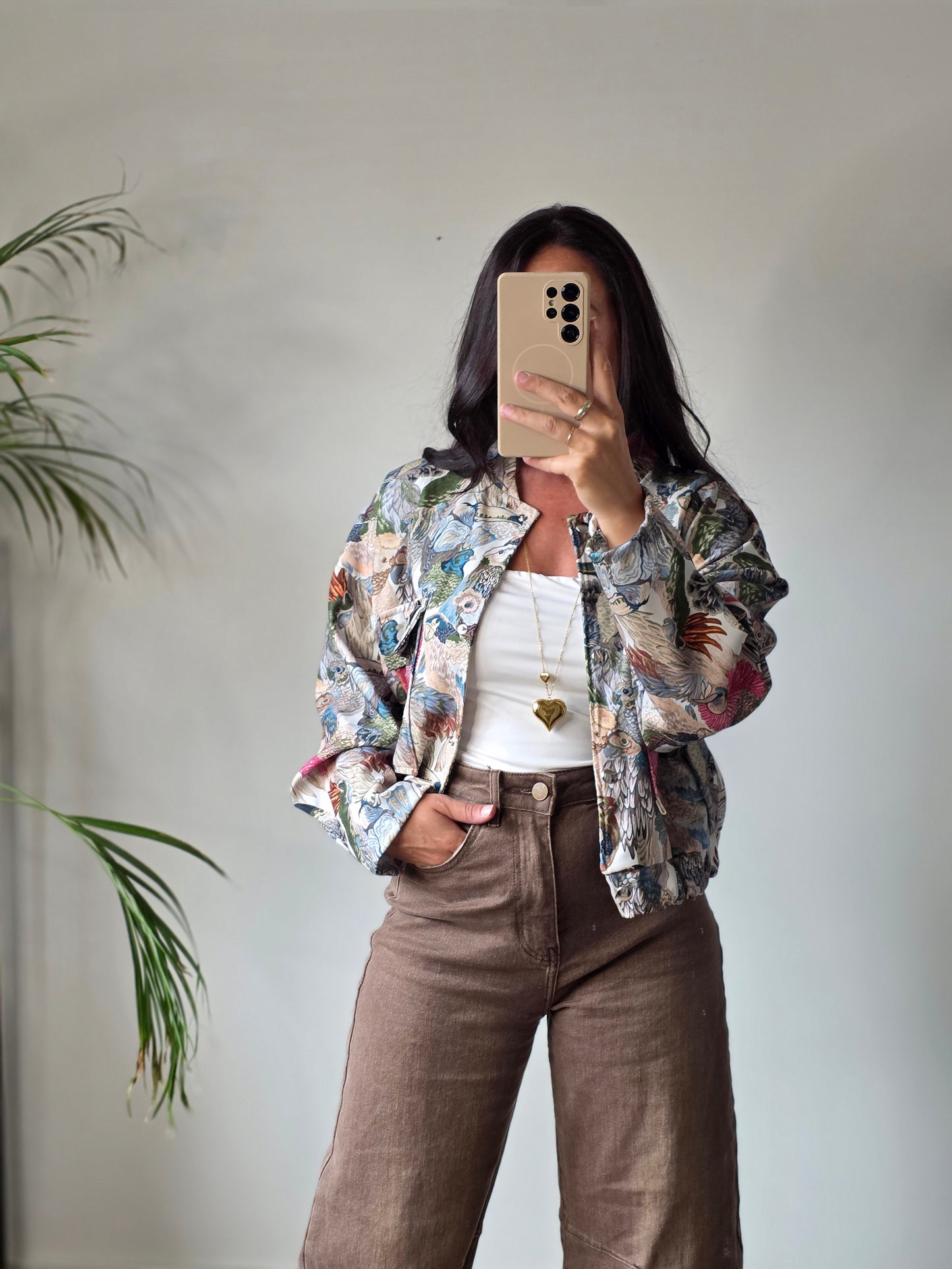 Green bird jacket