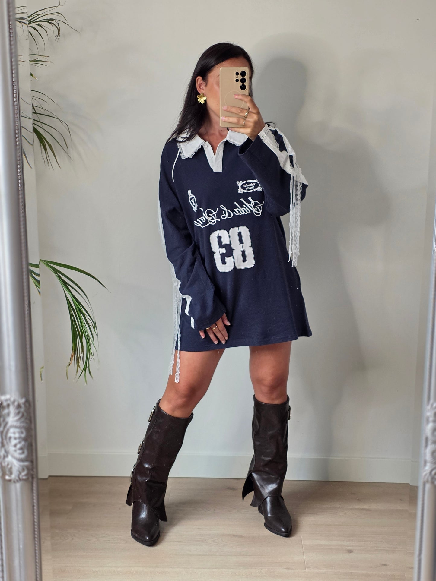 Gina top navy blue