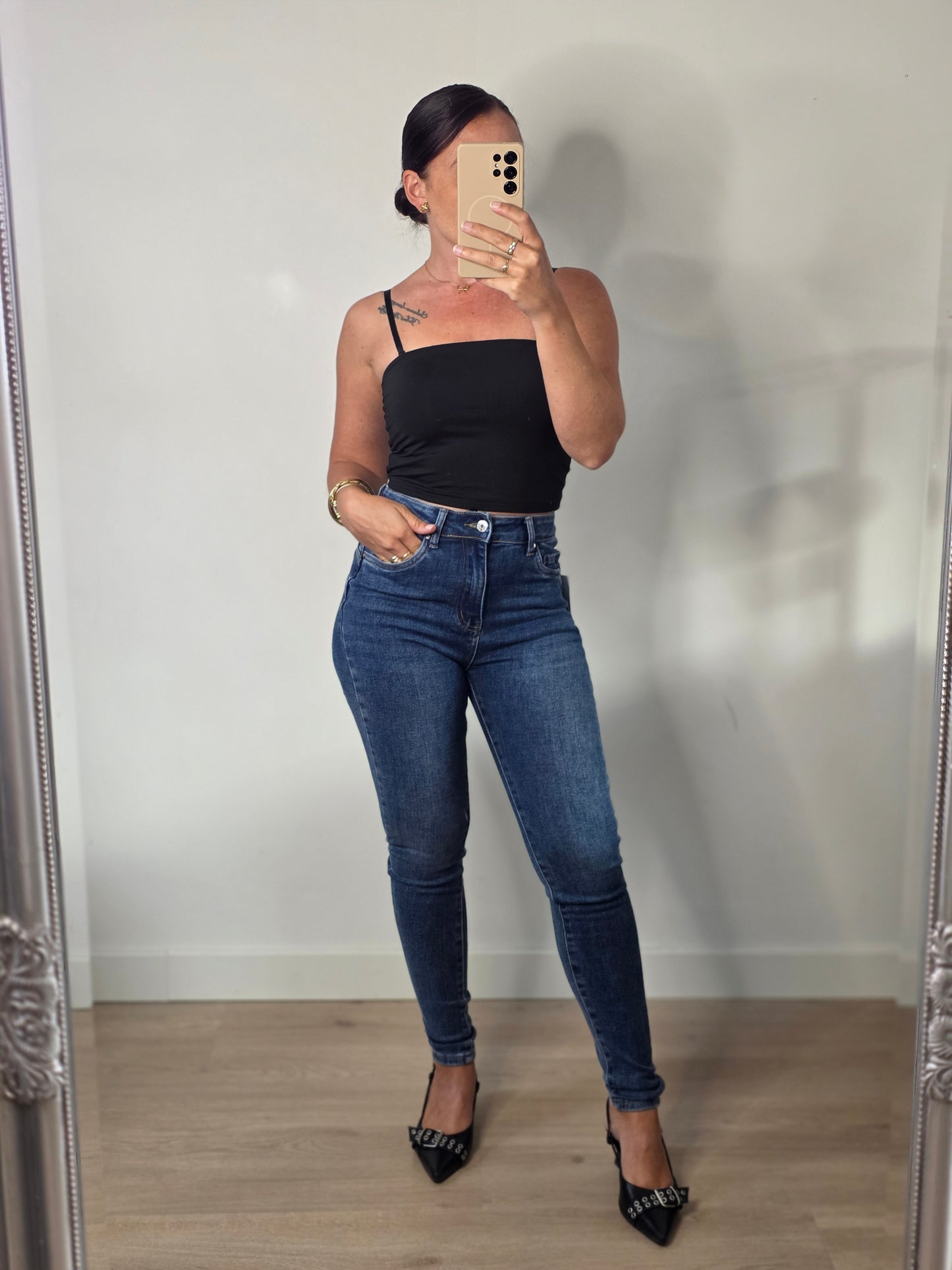 Skinny jeans dark denim