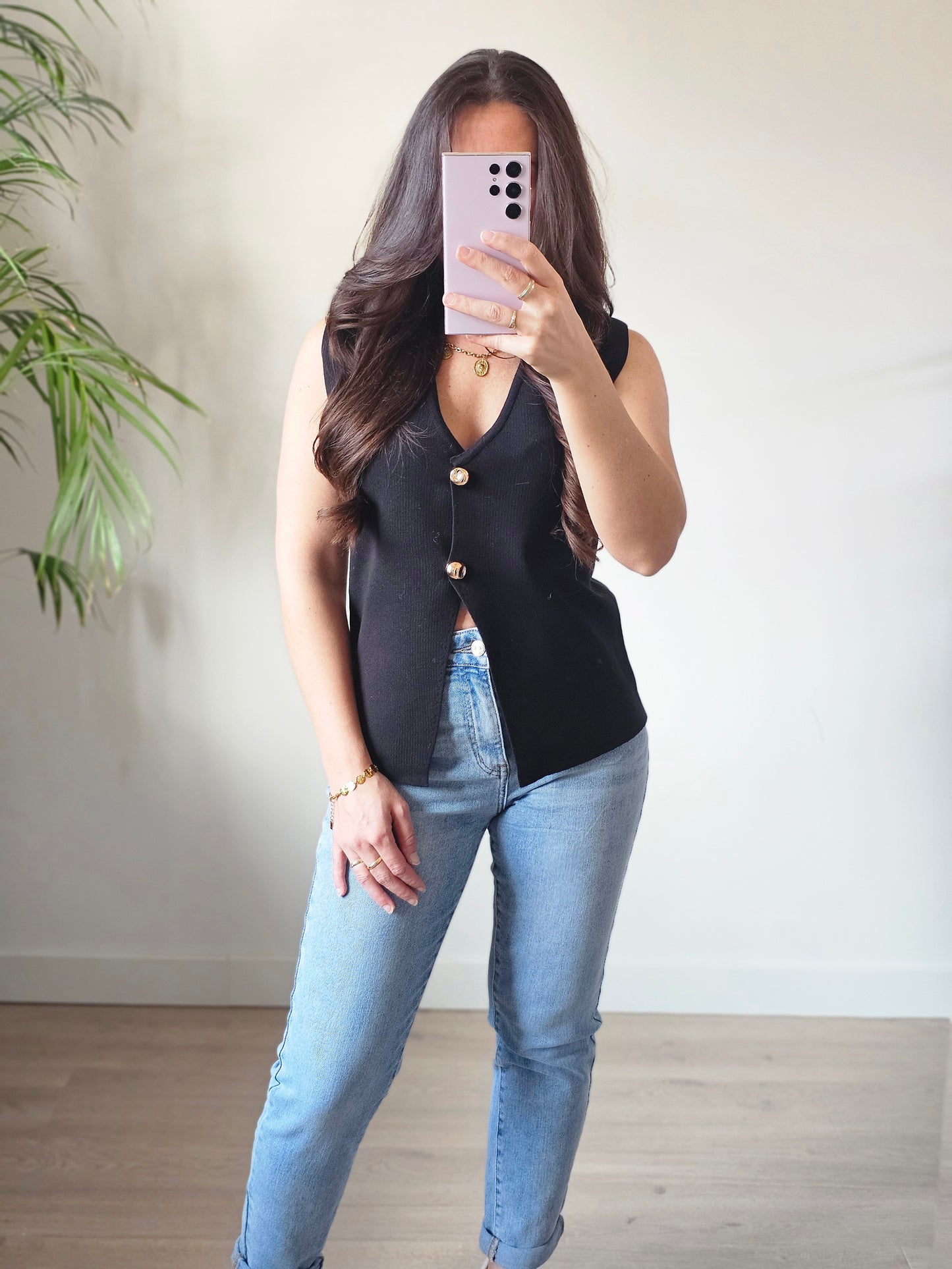 Top Liza zwart