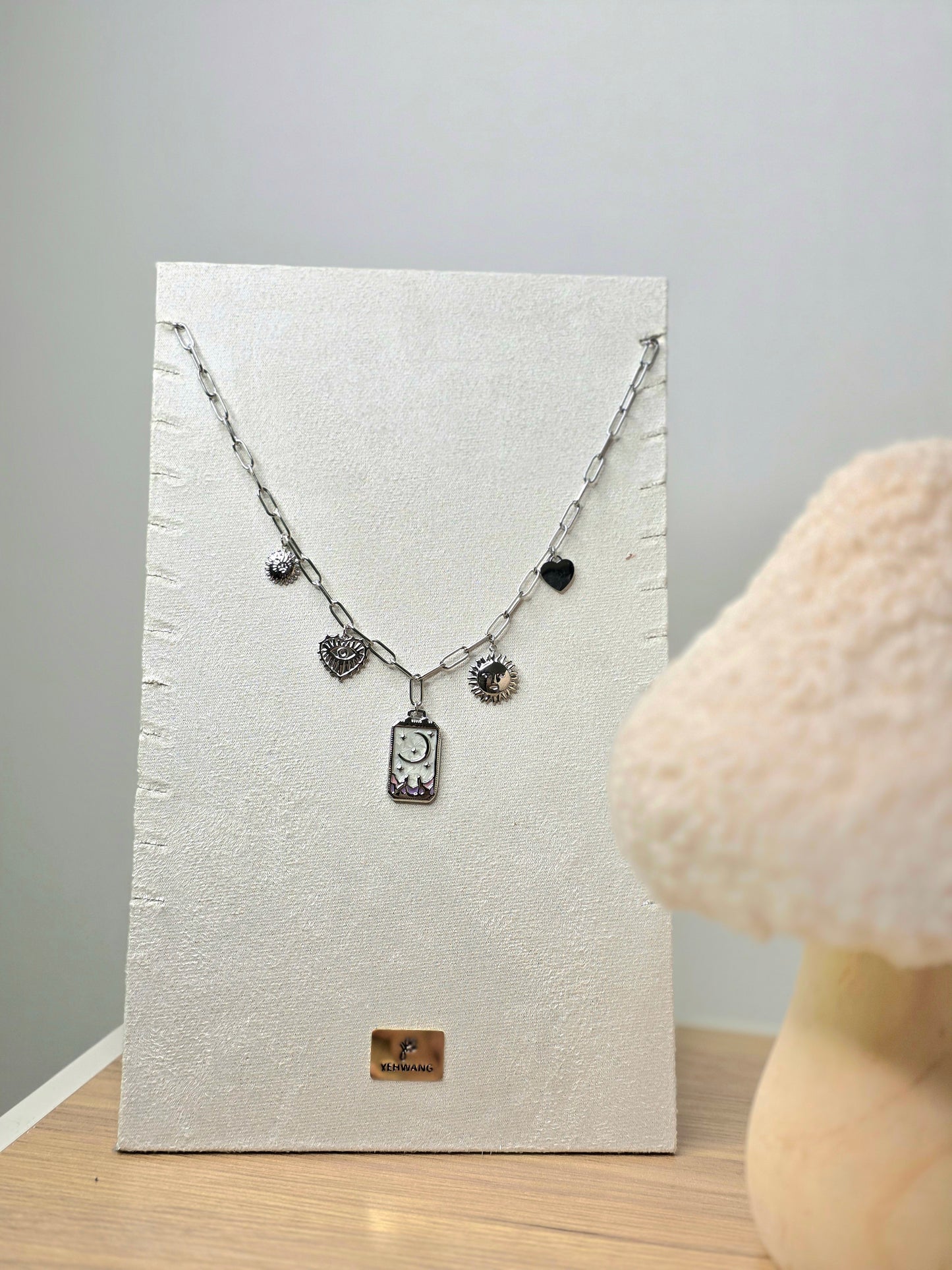 Purple sunny necklace silver