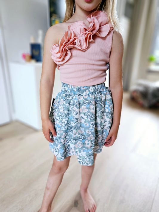 Ruffle top roze