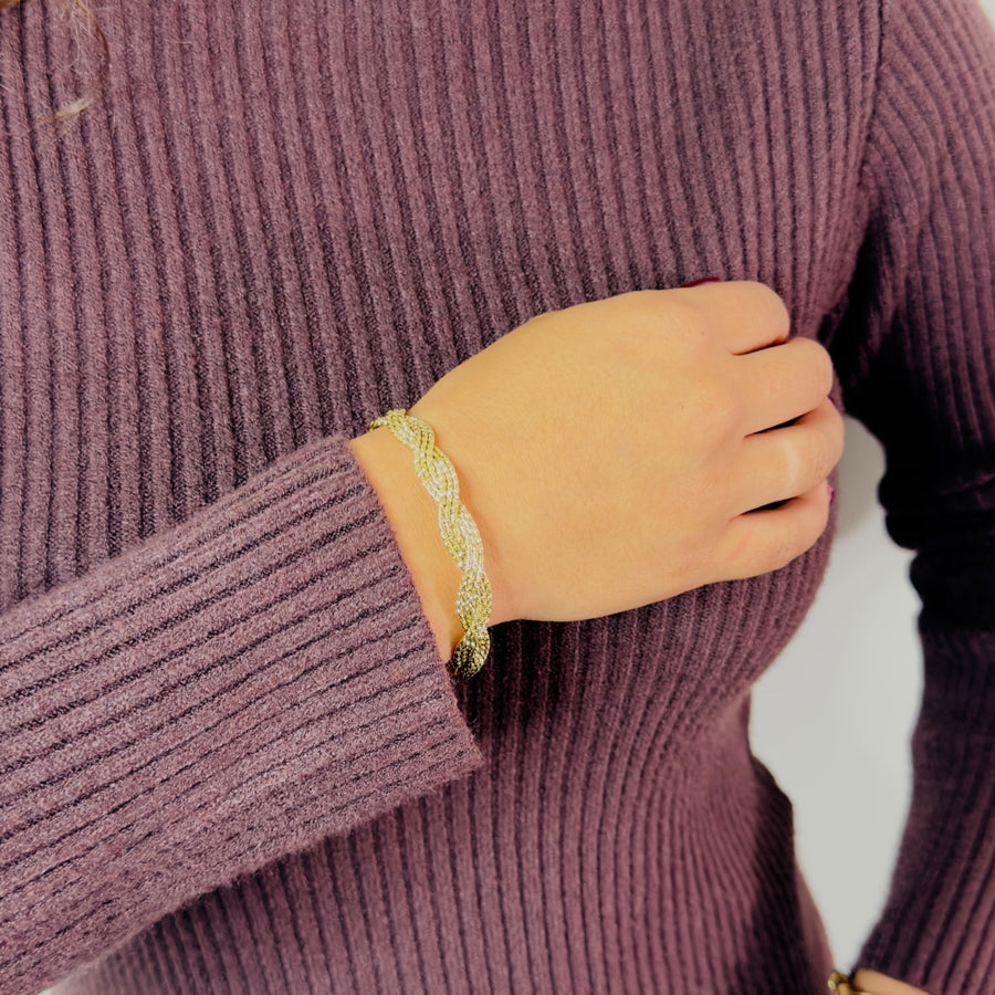Classy Twist armband [stainless steel]