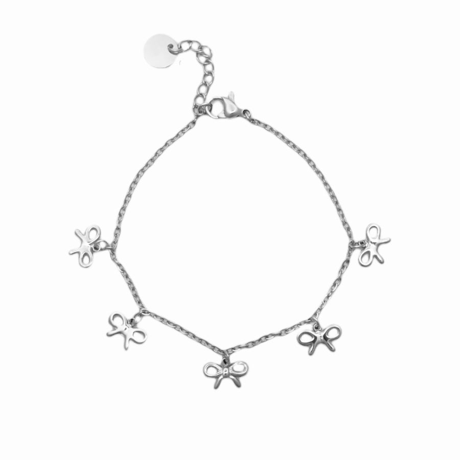 Bedel armband strik zilver [stainless steel]