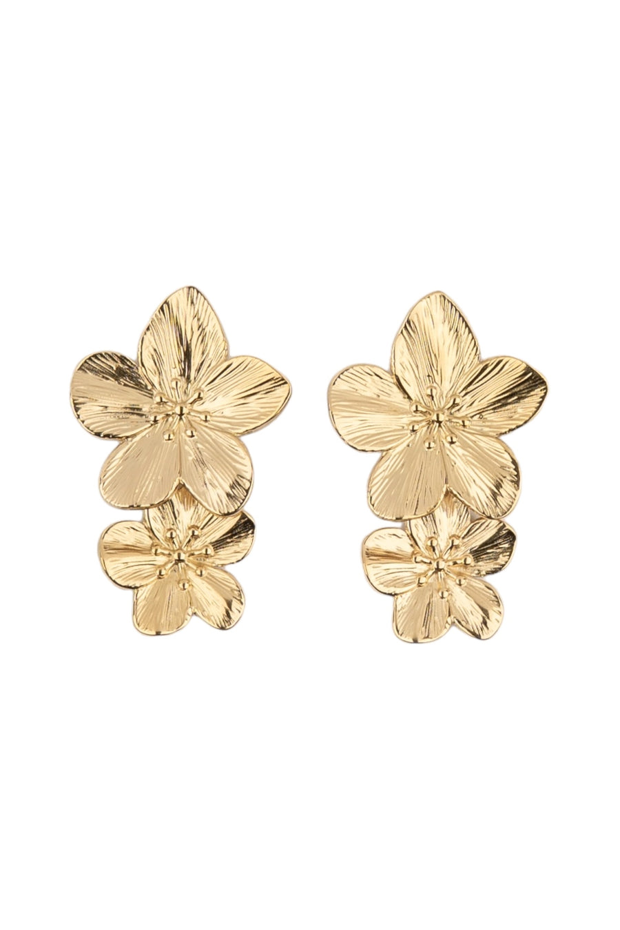 Dubbel flower Marly goud [stainless steel]