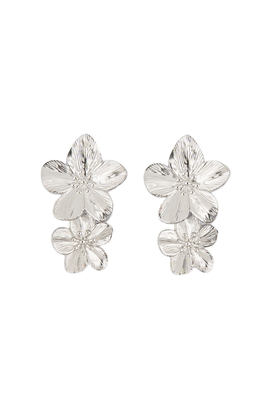 Dubbel flower Marly Zilver [stainless steel]