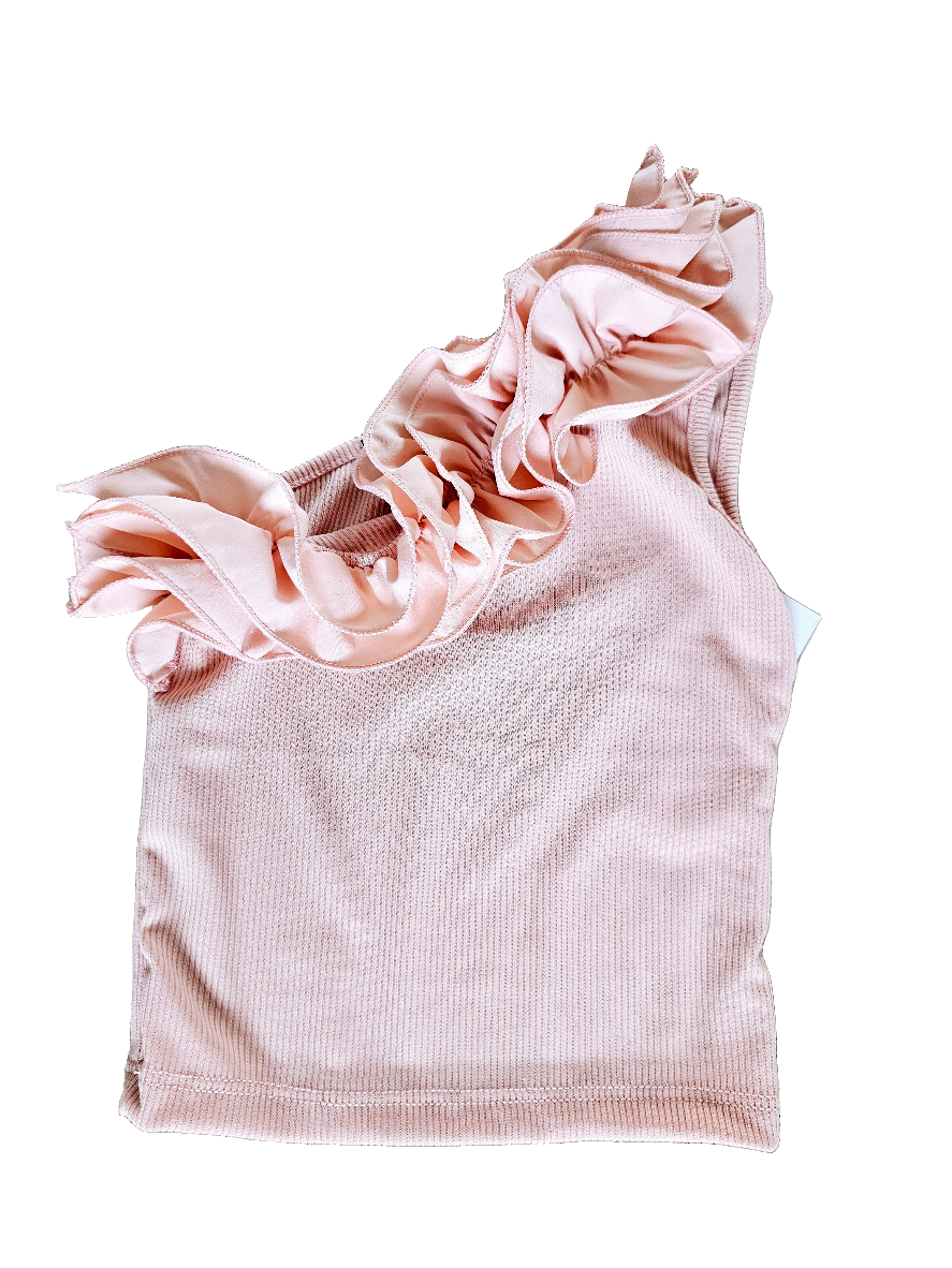 Ruffle top roze