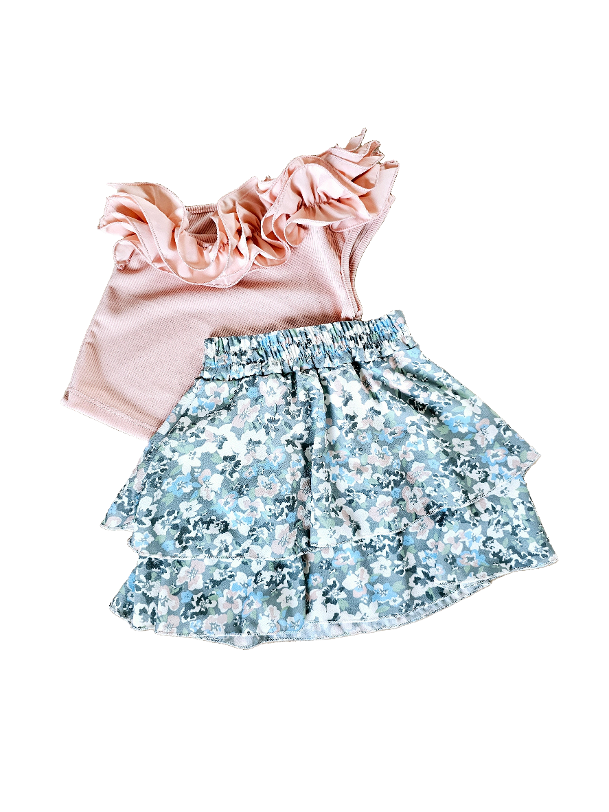 Ruffle top roze