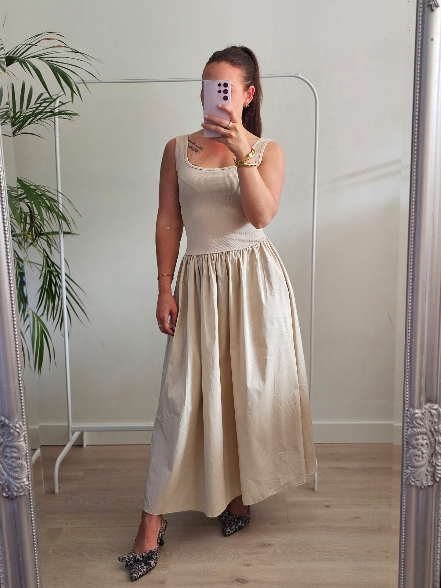 Vintage Nala jurk beige