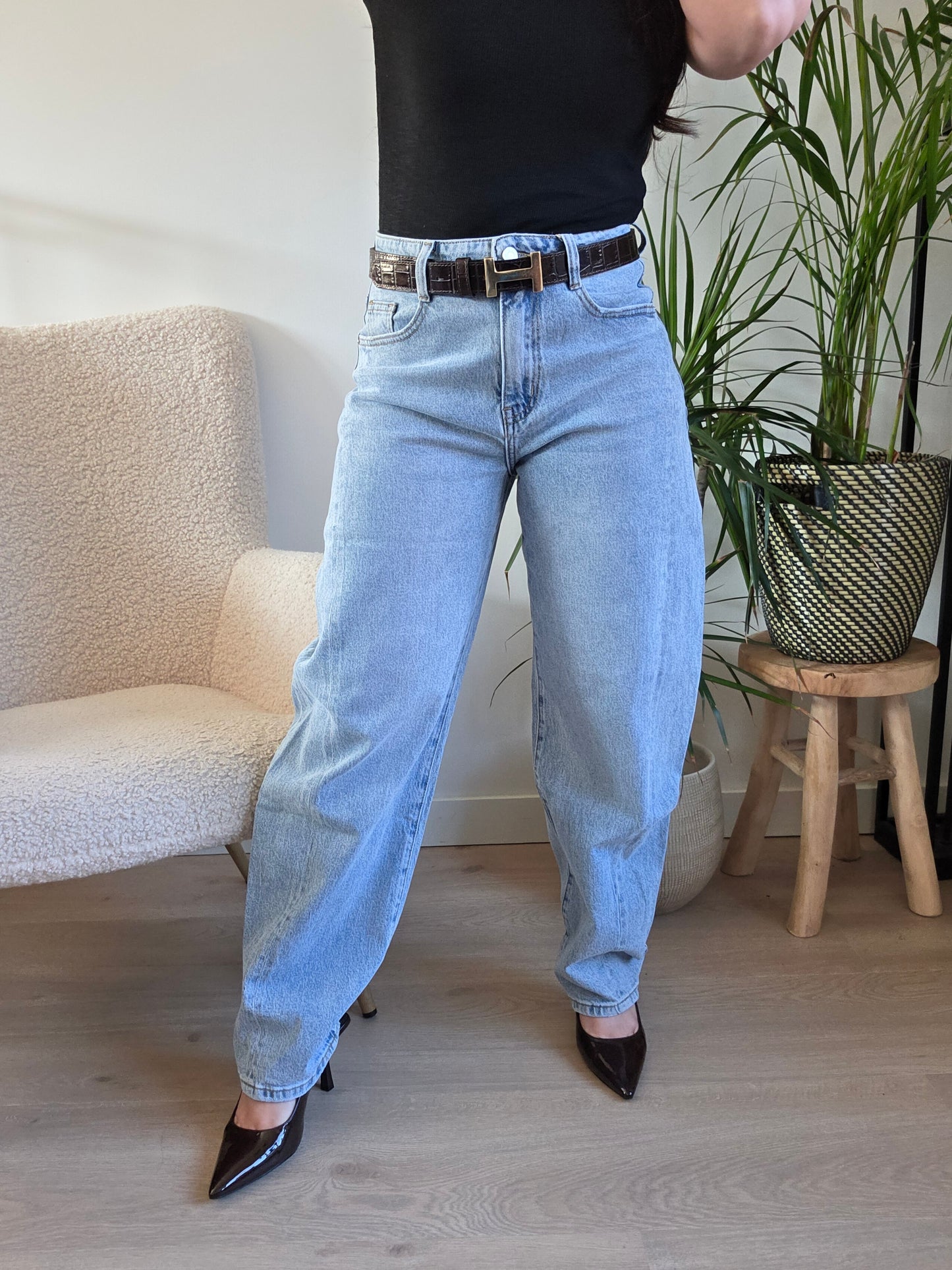 Barrel jeans light blue