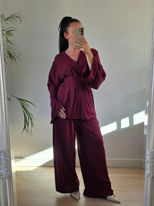 Maya 2-piece set bordeaux