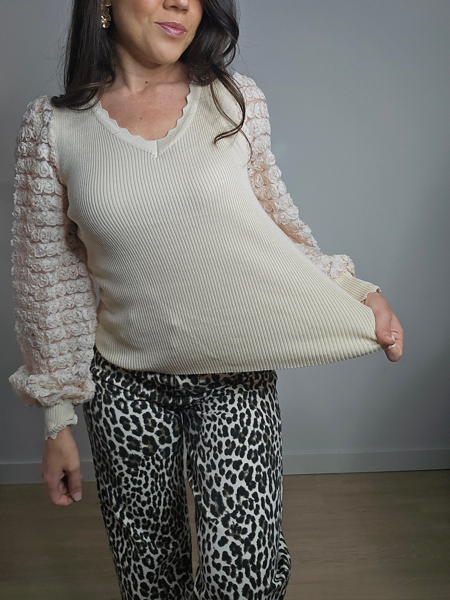 Roos top beige