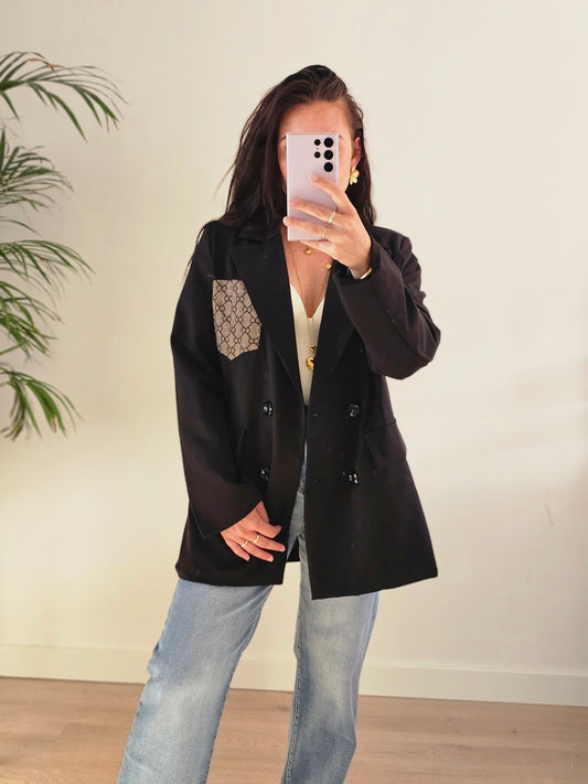 Inspired blazer zwart