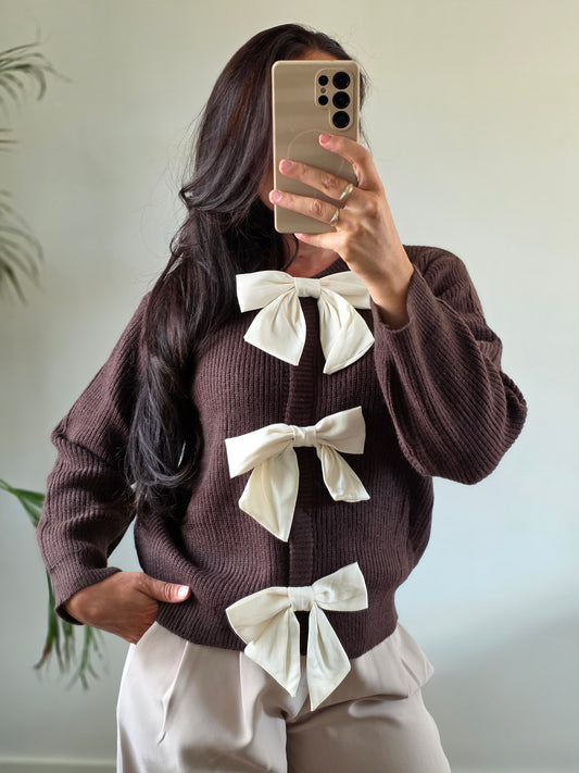 Girly bow cardigan