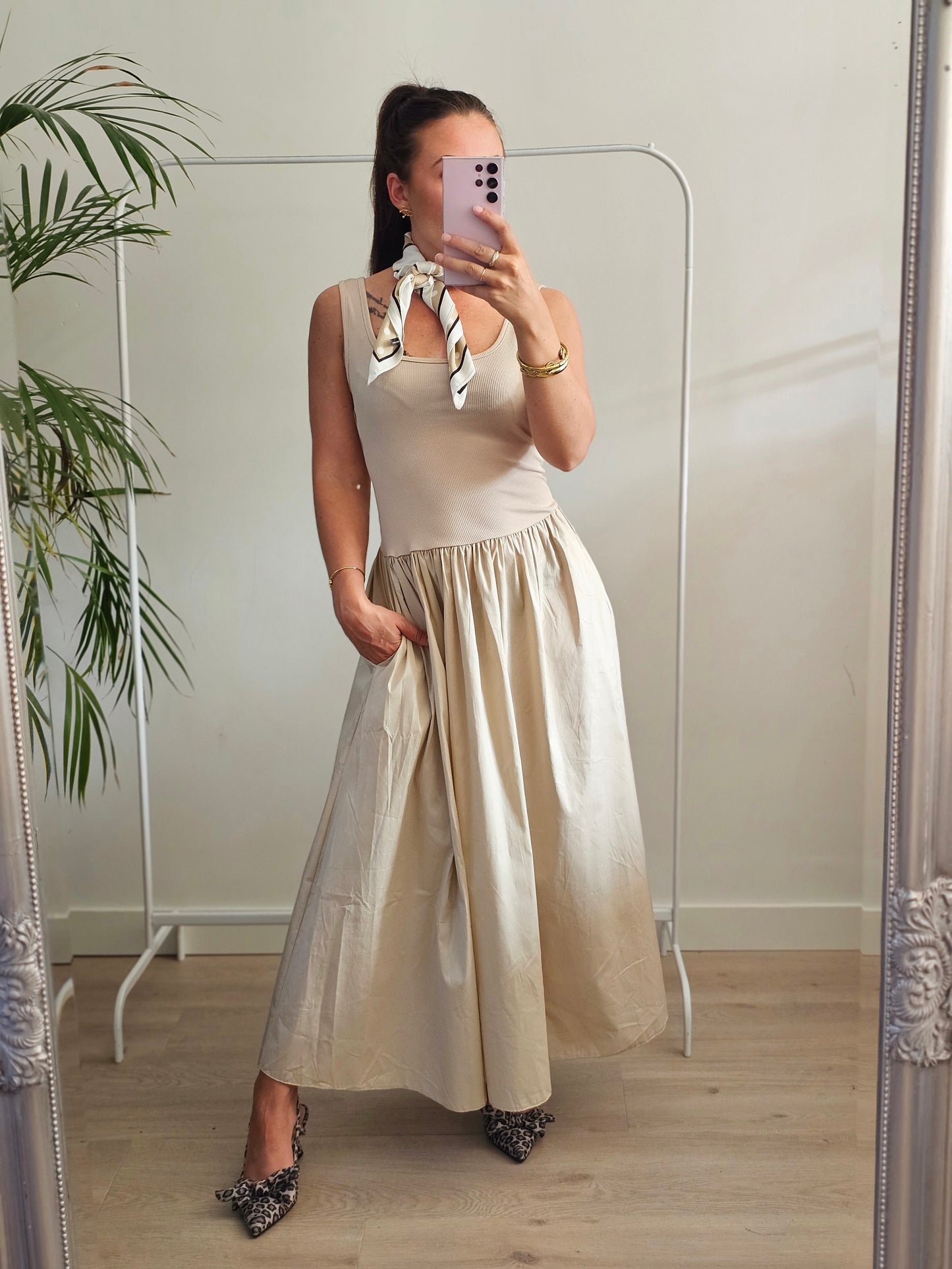 Vintage Nala jurk beige