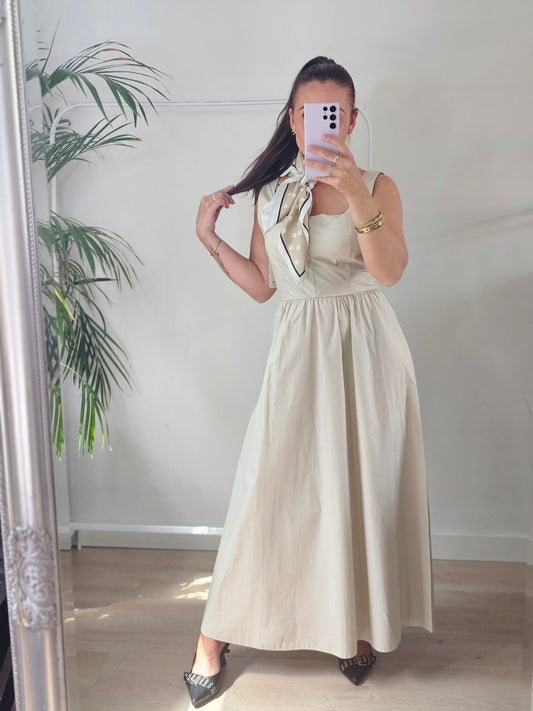 Loena padded dress beige