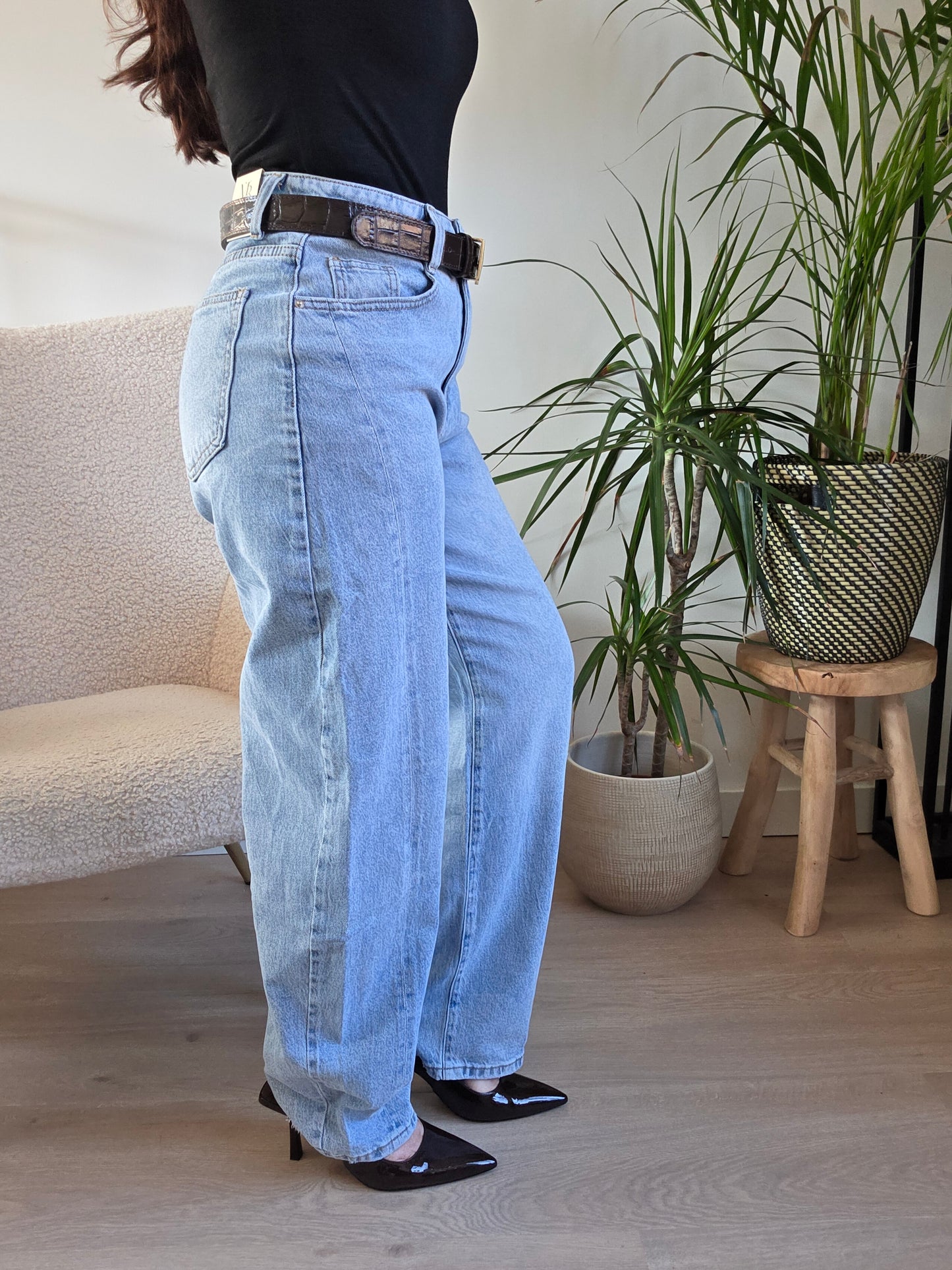 Barrel jeans light blue