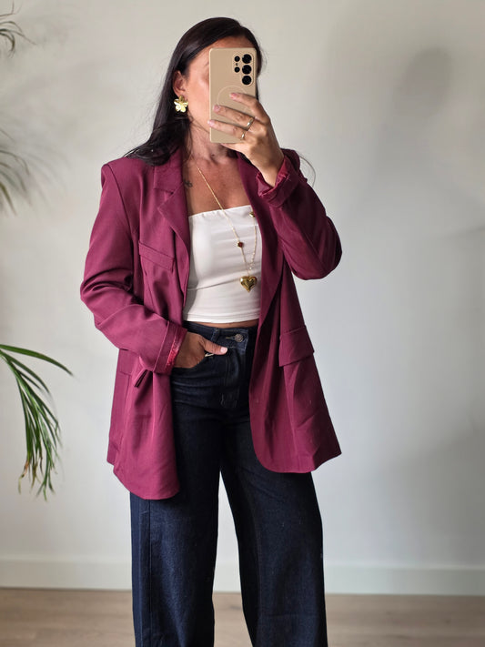 Blazer Loes bordeaux rood