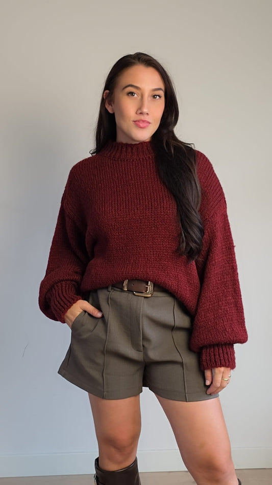 Comfy trui bordeaux rood