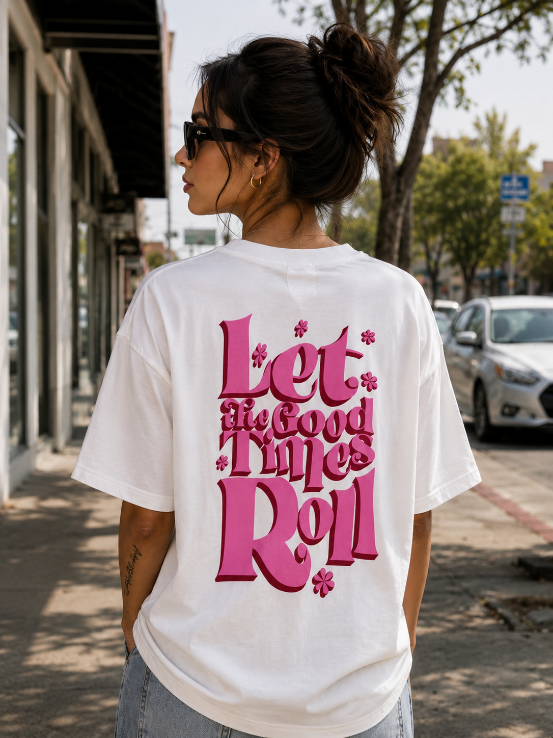 T-shirt Let the good thinks roll