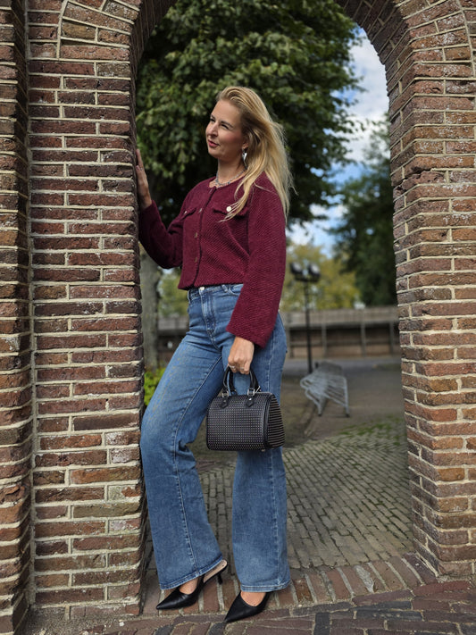 Maya vest bordeaux rood