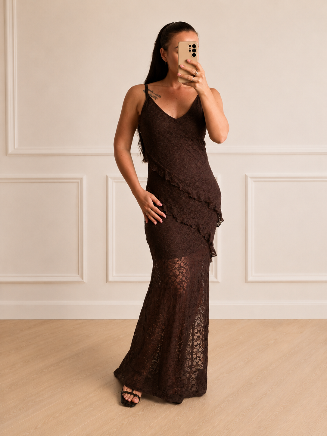 Sisi dress brown