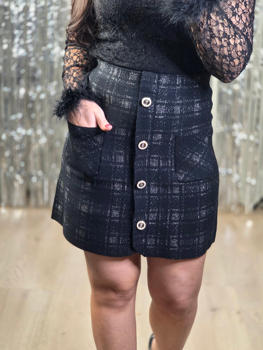 Rok Leyla zilver/zwart