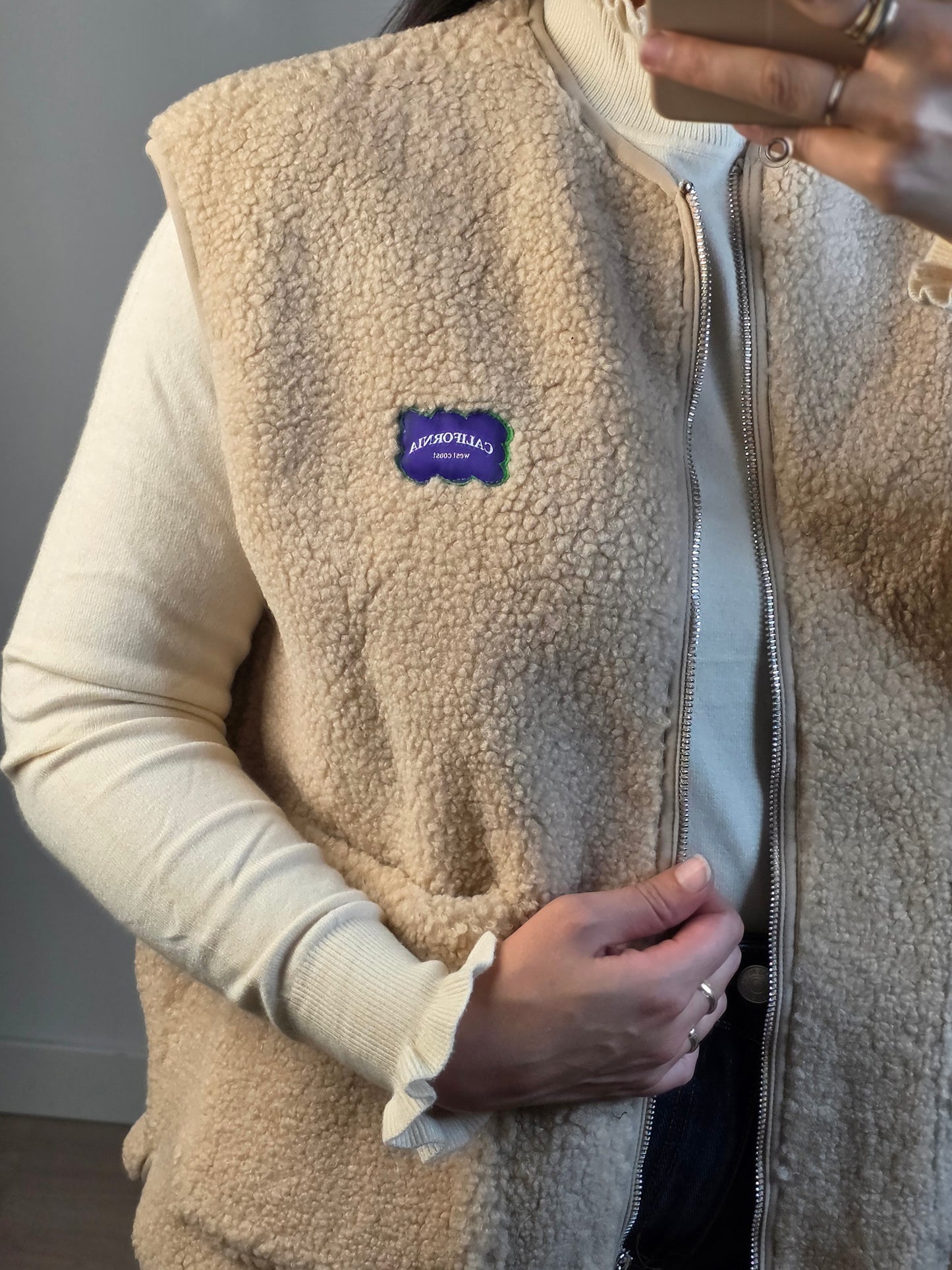 Teddy gilet Floor beige